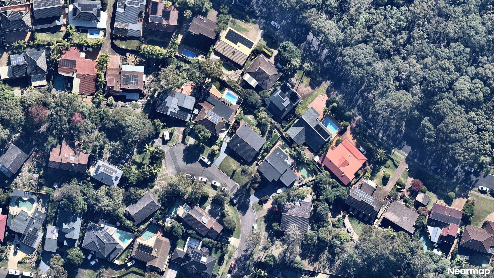 Vertical aerial view