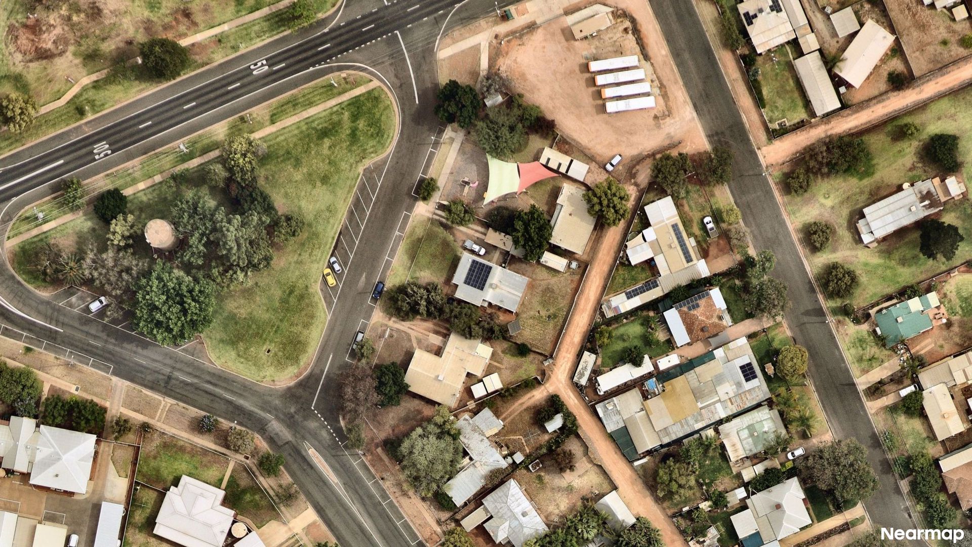 Vertical aerial view
