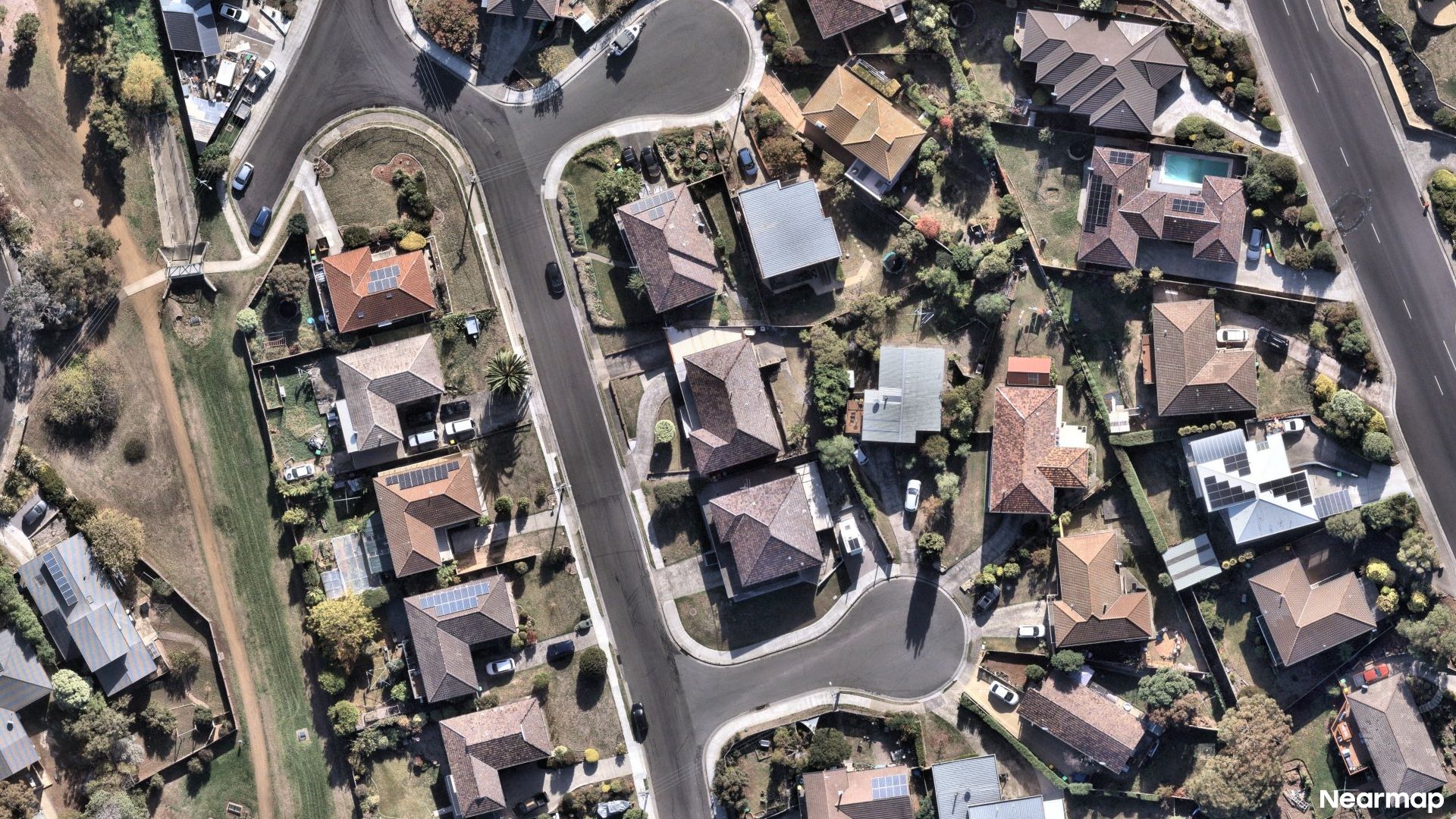 Vertical aerial view