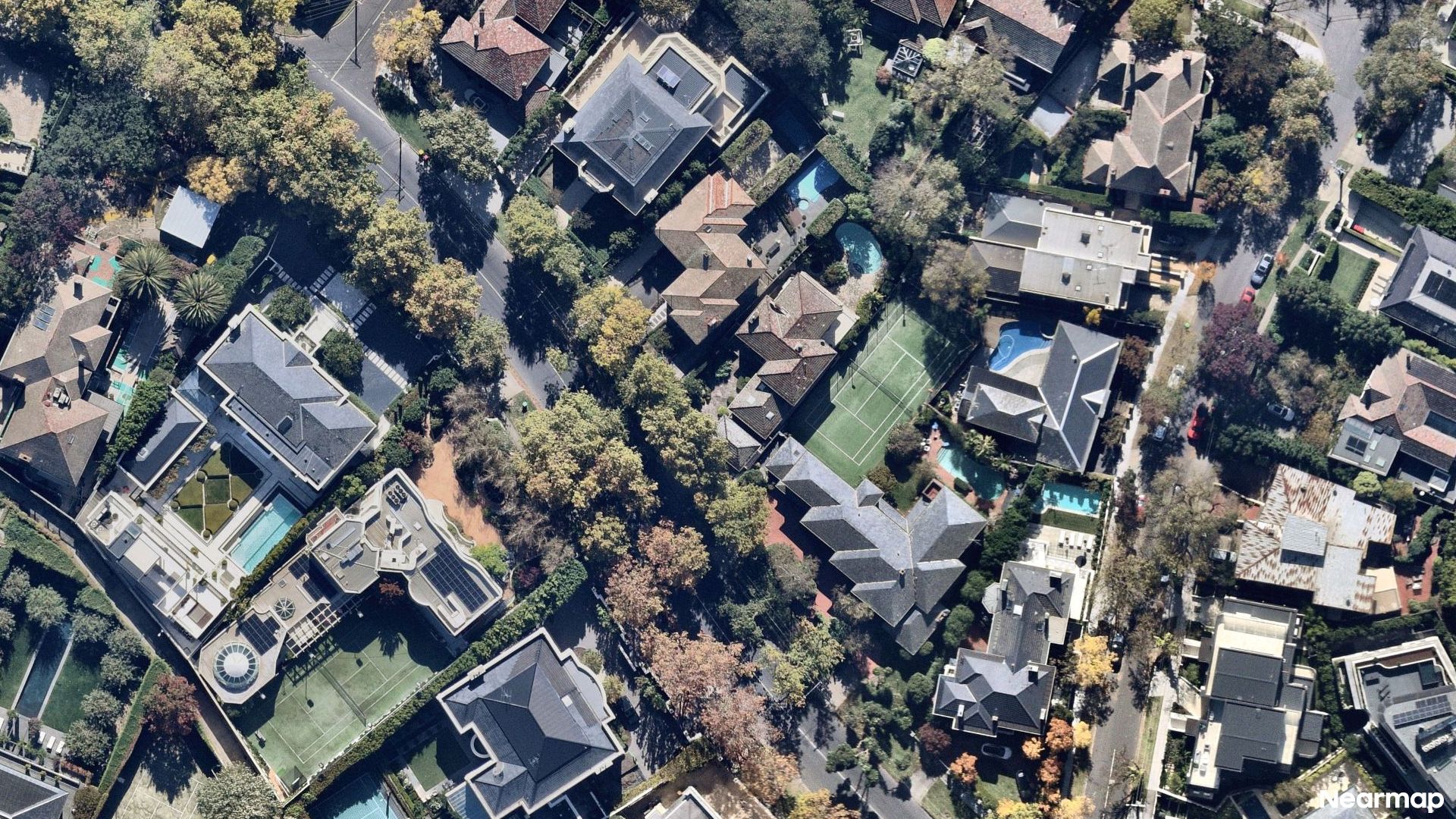 Vertical aerial view