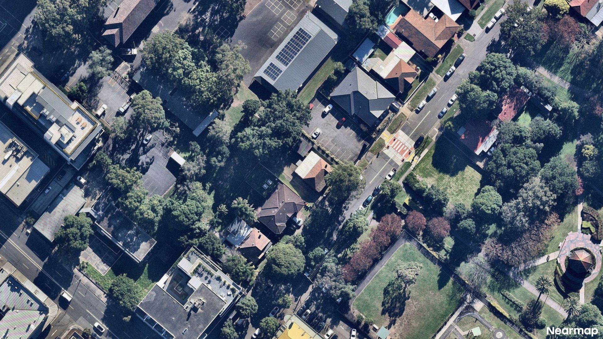 Vertical aerial view