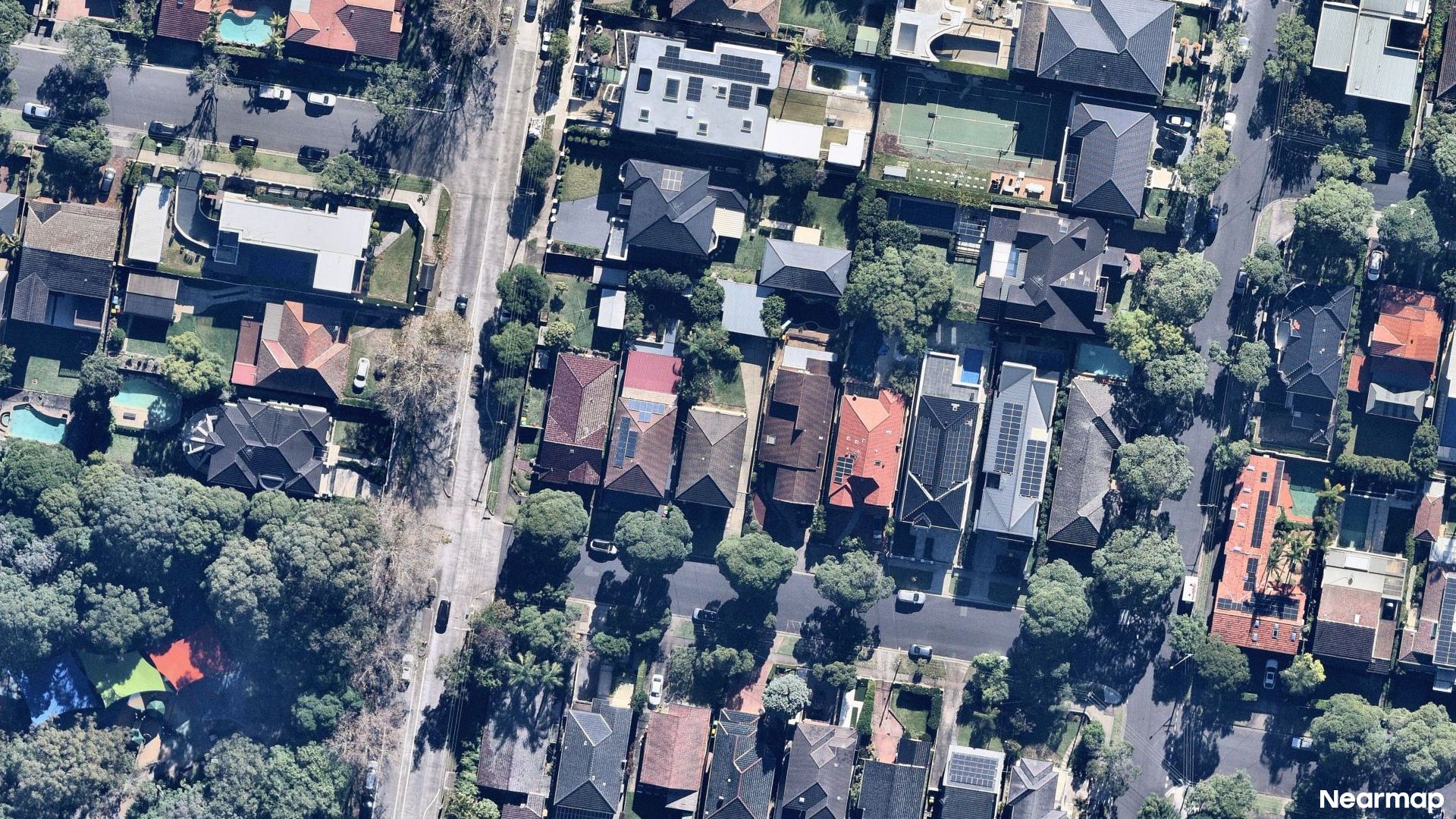Vertical aerial view