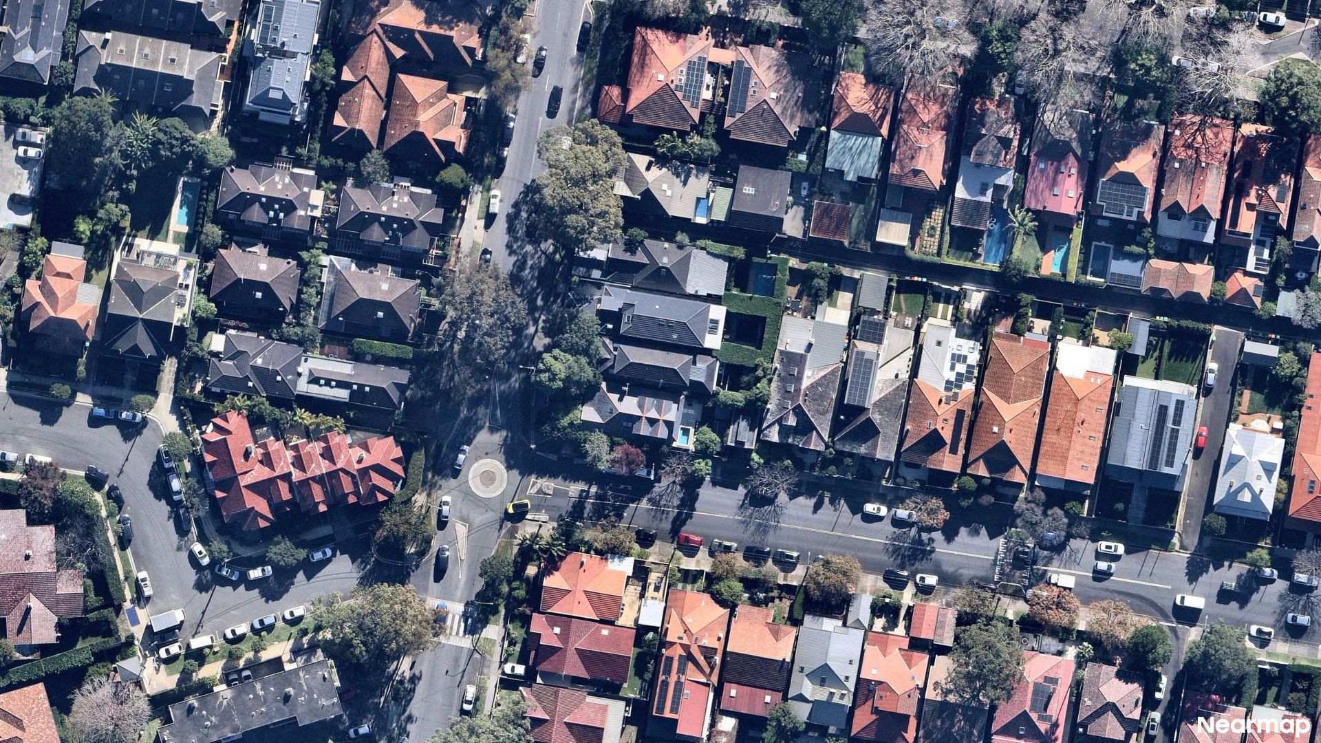 Vertical aerial view