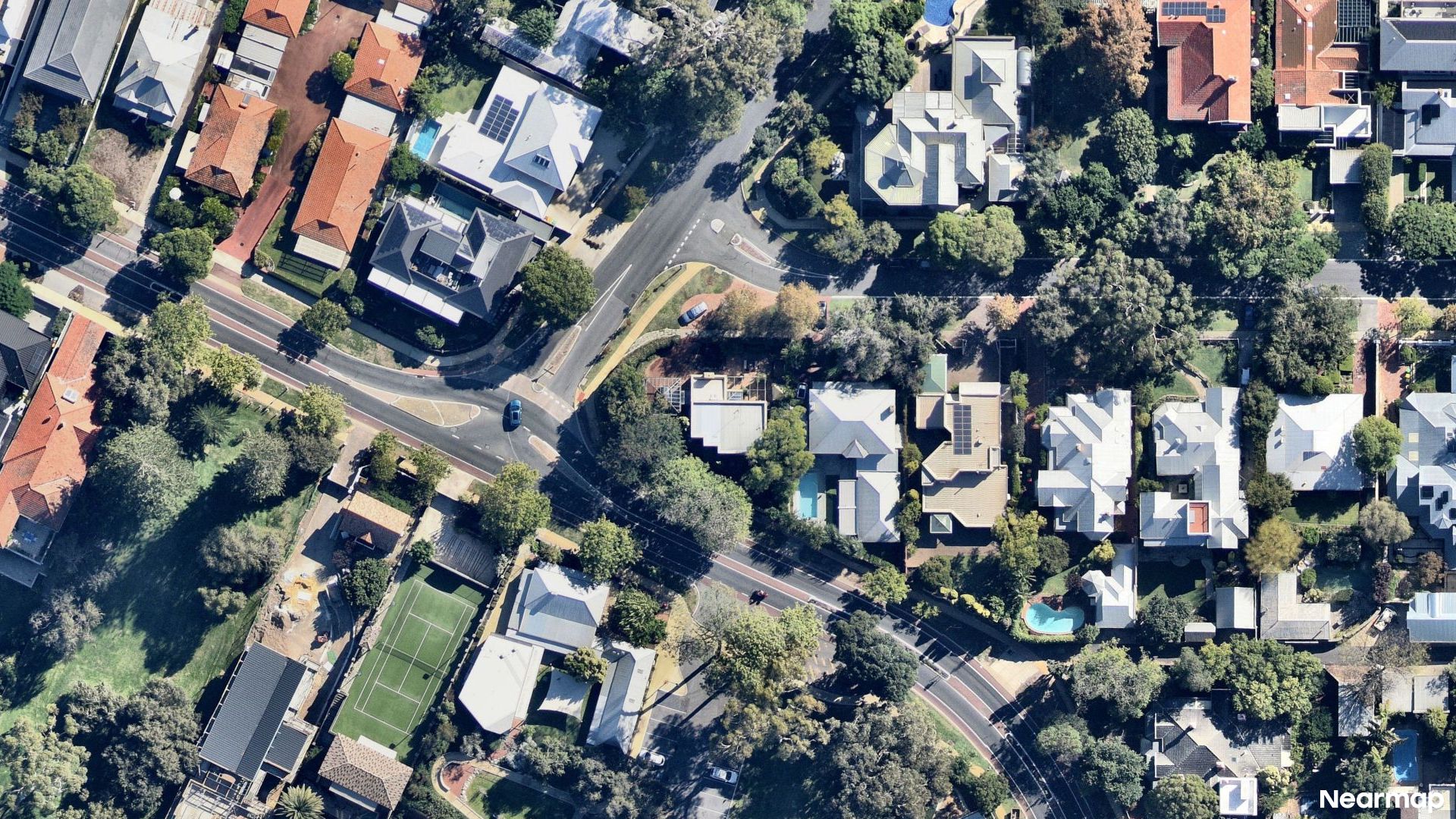 Vertical aerial view