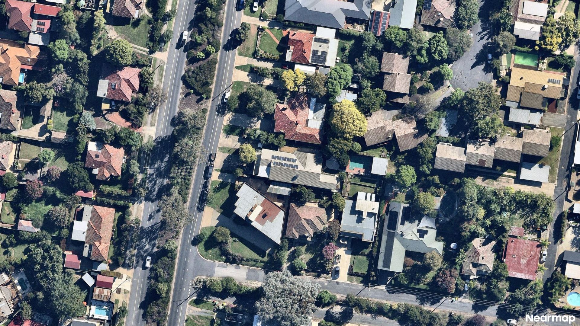 Vertical aerial view