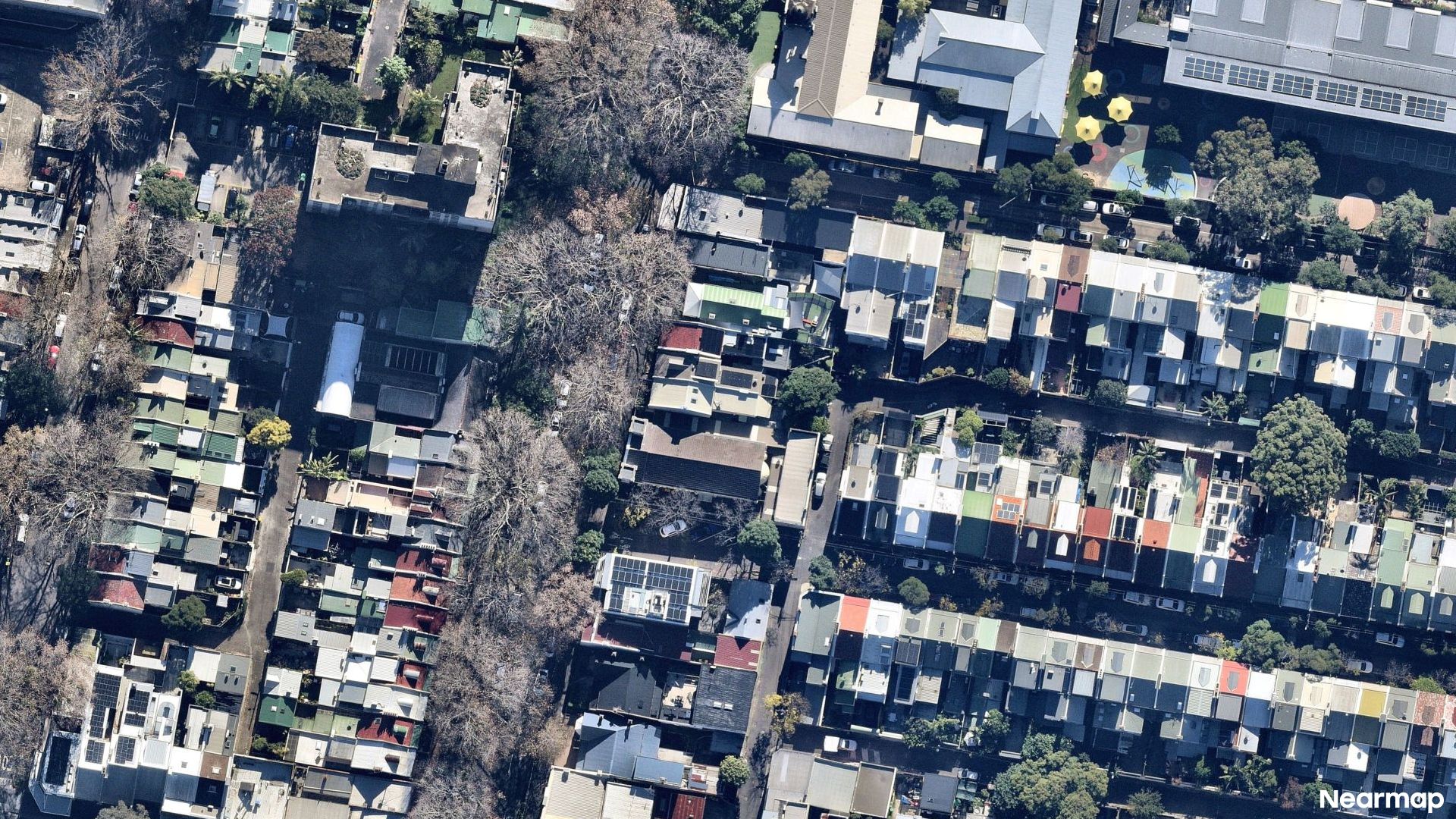 Vertical aerial view