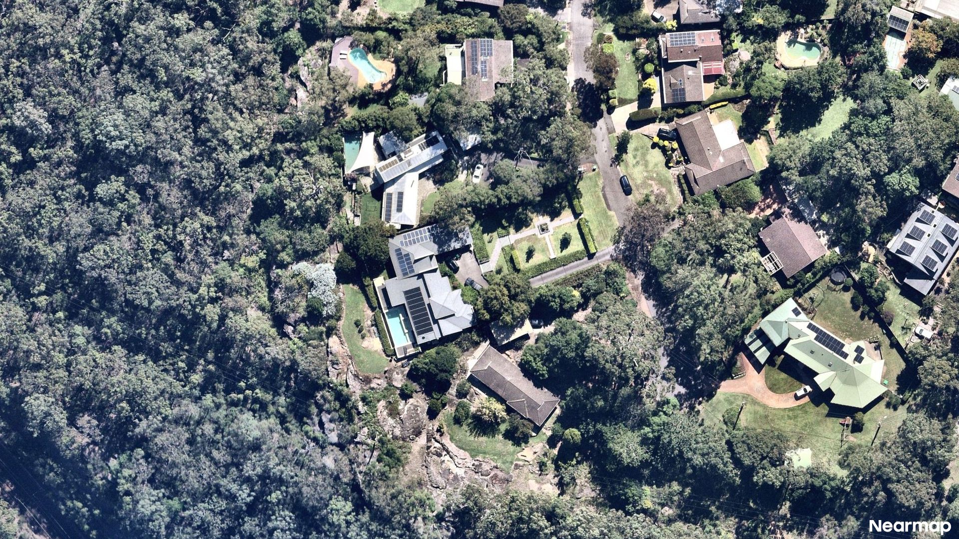 Vertical aerial view