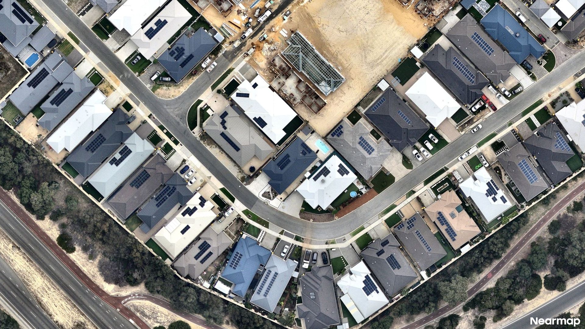 Vertical aerial view