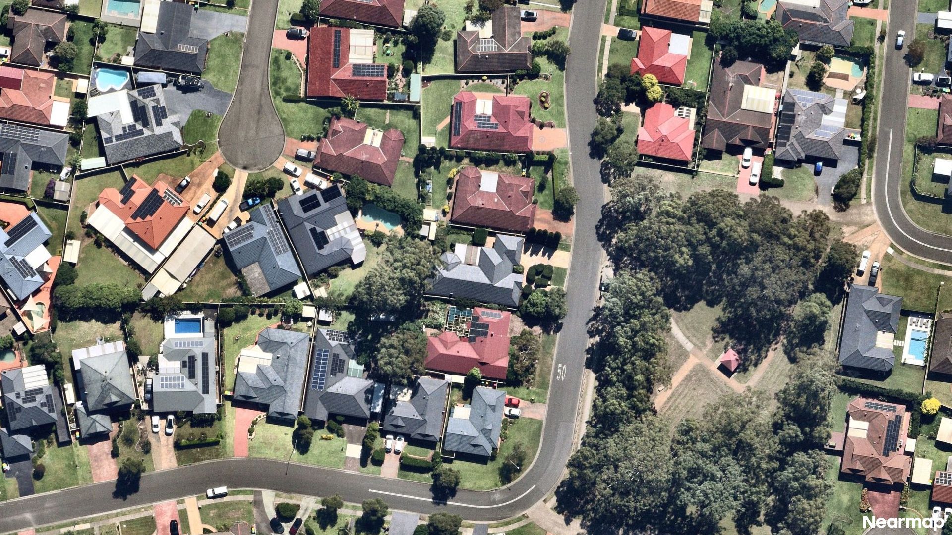 Vertical aerial view
