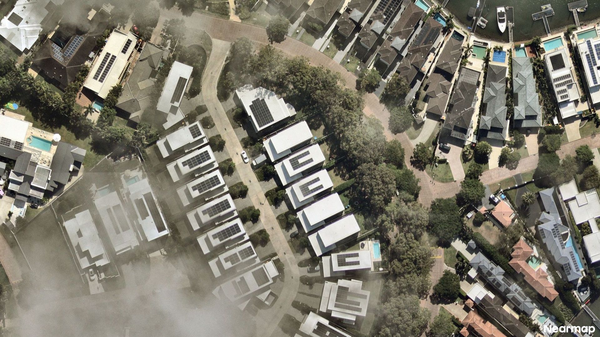 Vertical aerial view