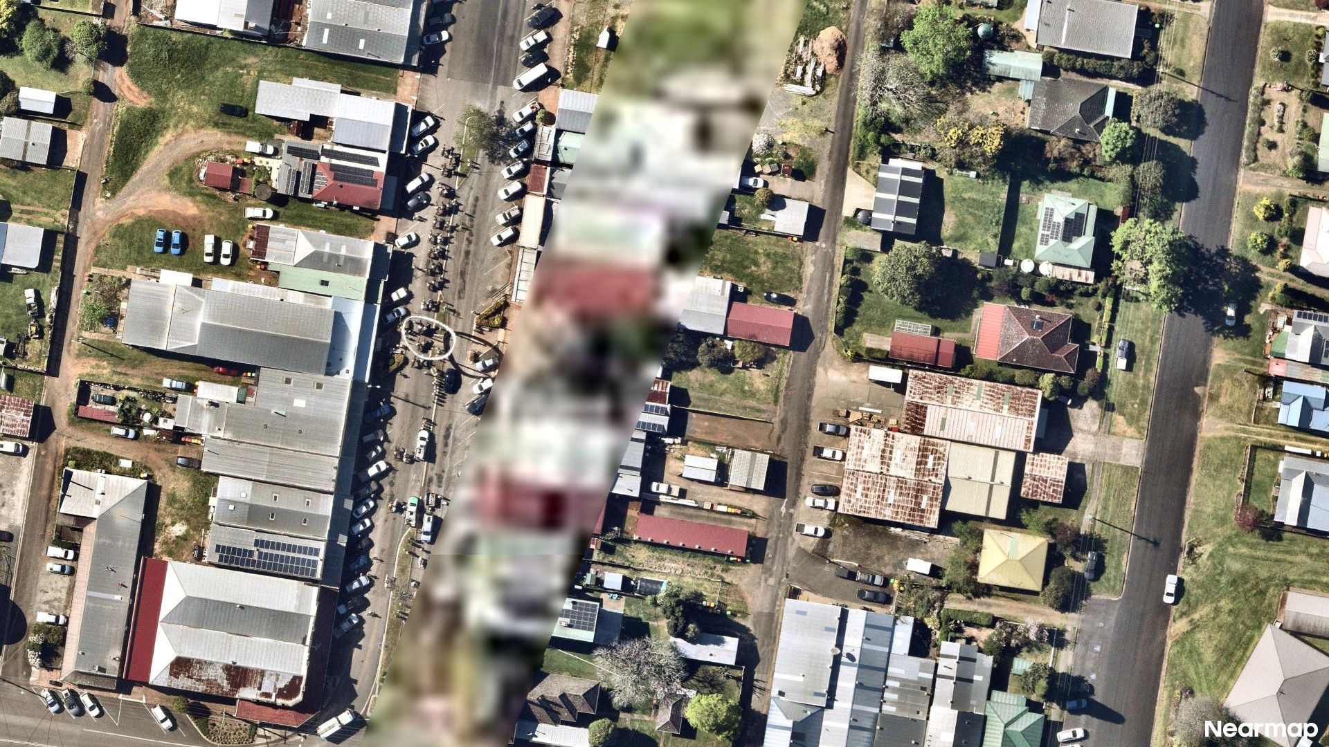 Vertical aerial view