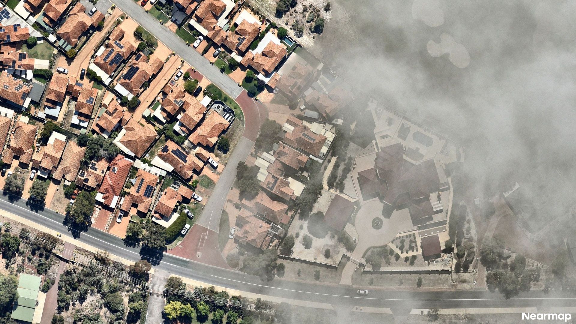 Vertical aerial view