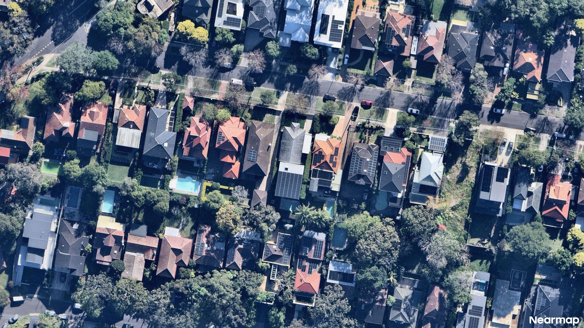 Vertical aerial view