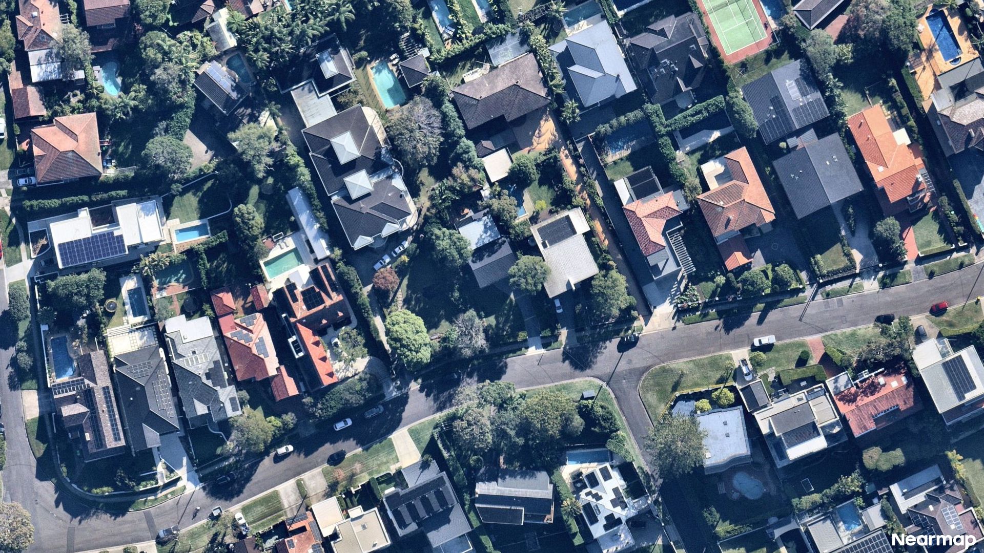 Vertical aerial view