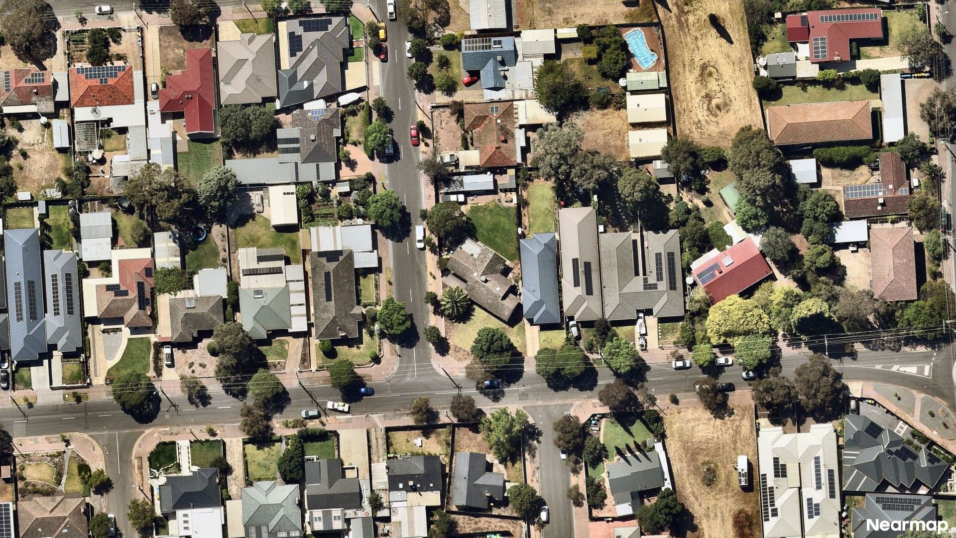 Vertical aerial view