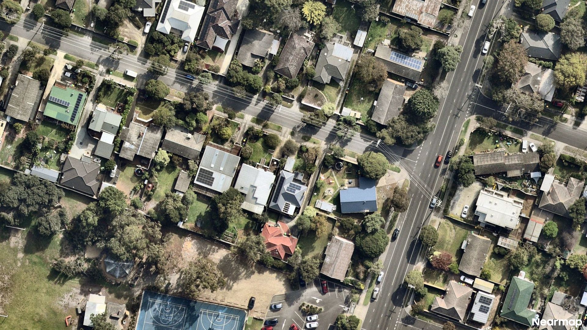 Vertical aerial view