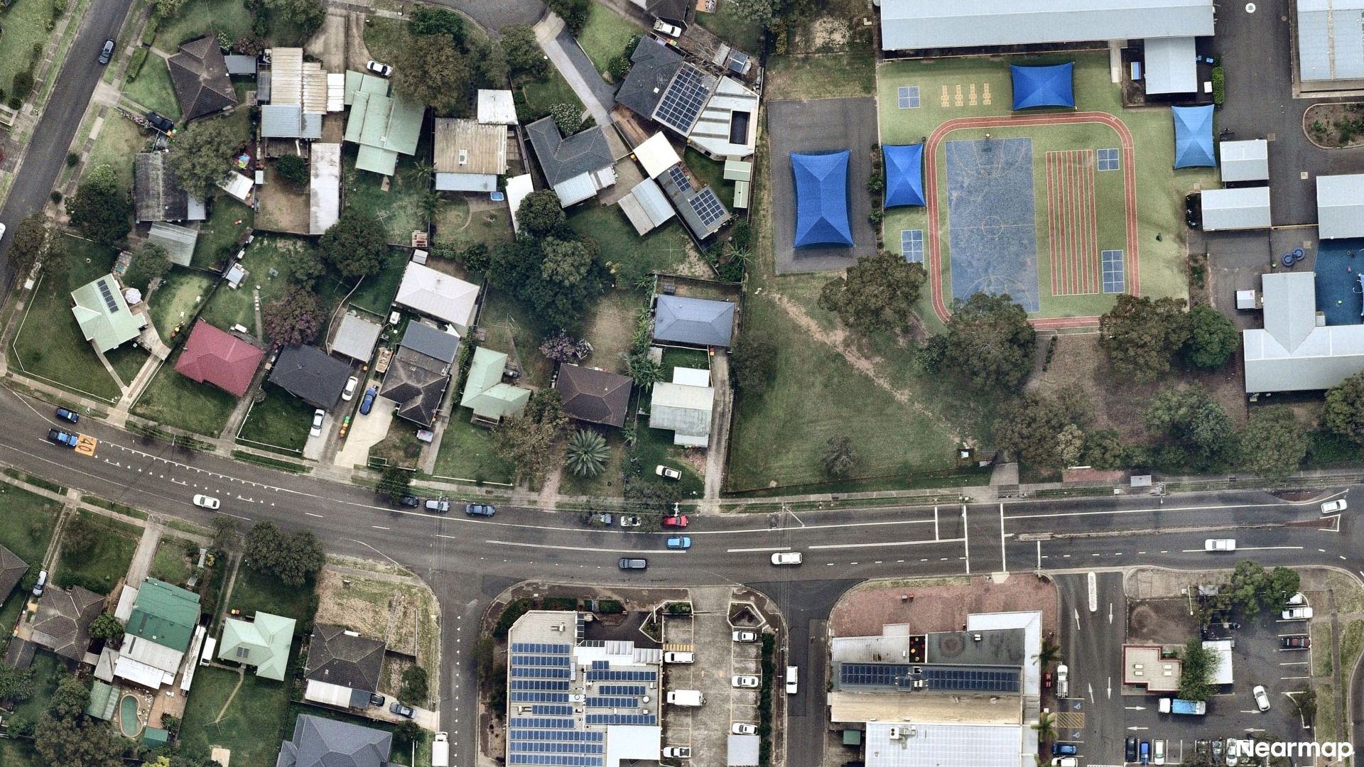 Vertical aerial view