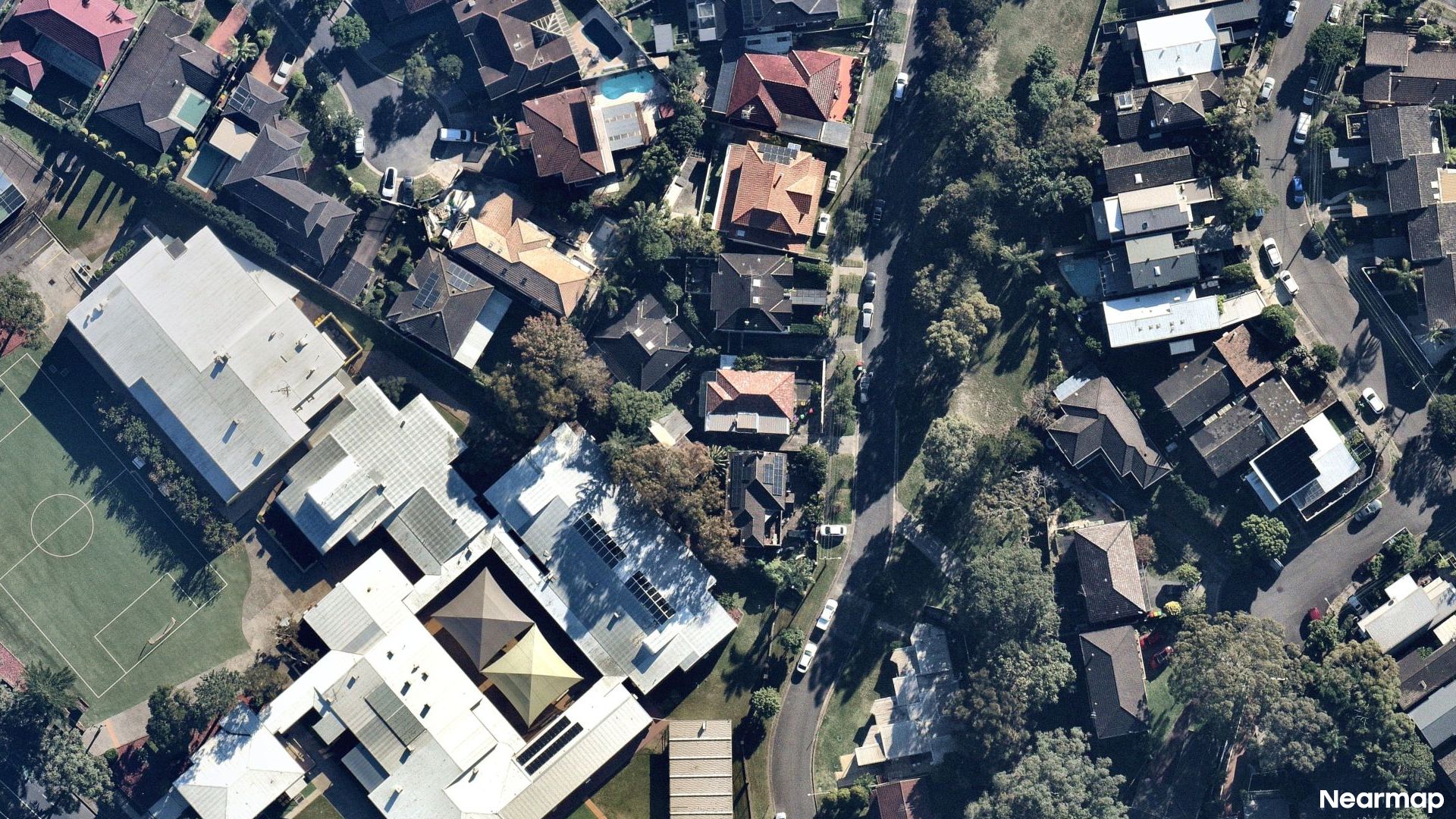 Vertical aerial view