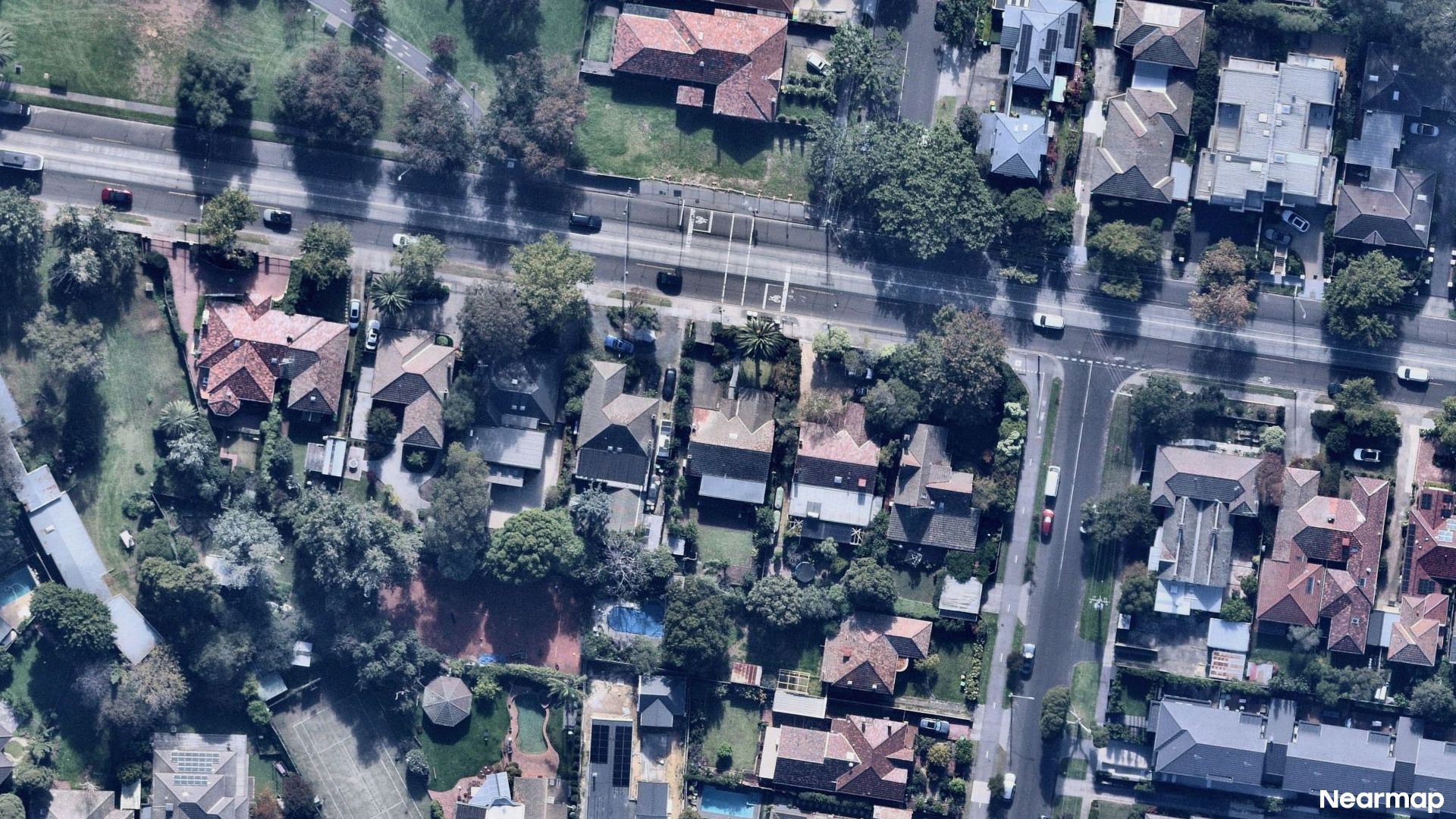 Vertical aerial view