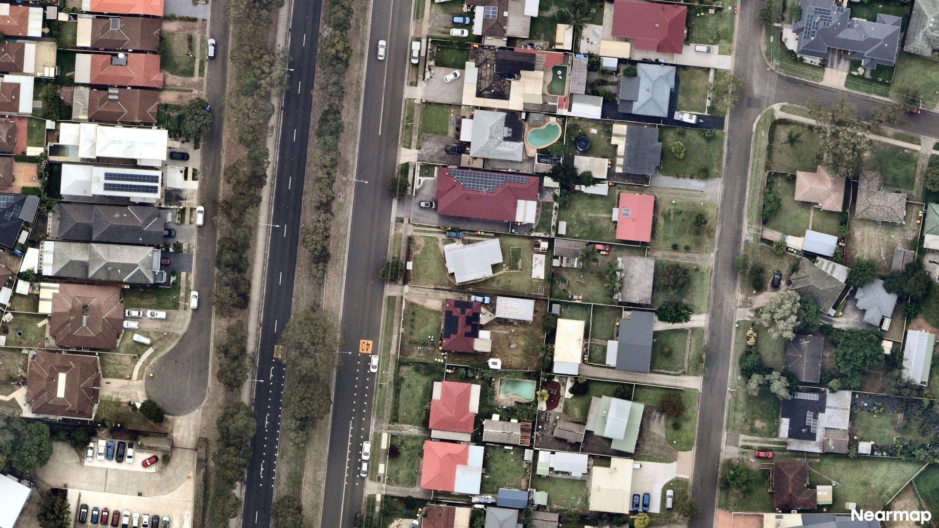Vertical aerial view