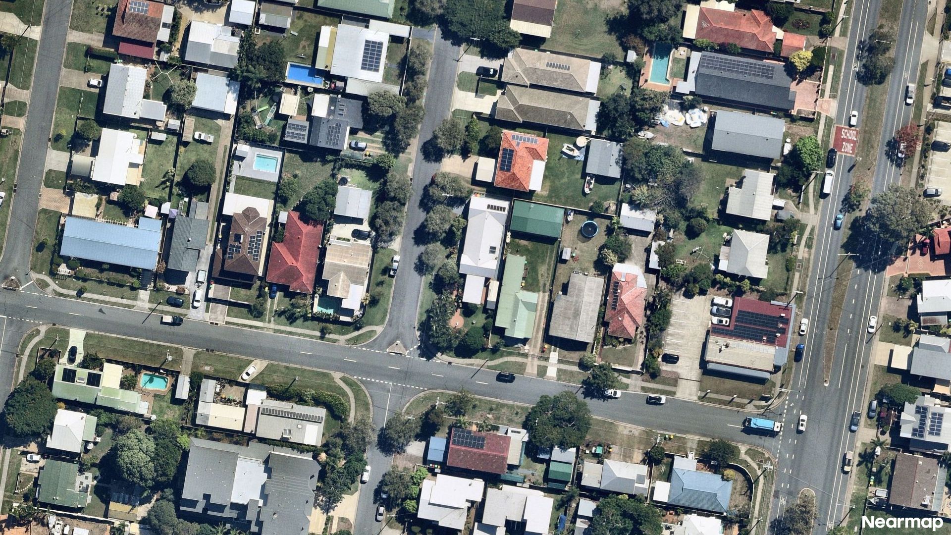 Vertical aerial view