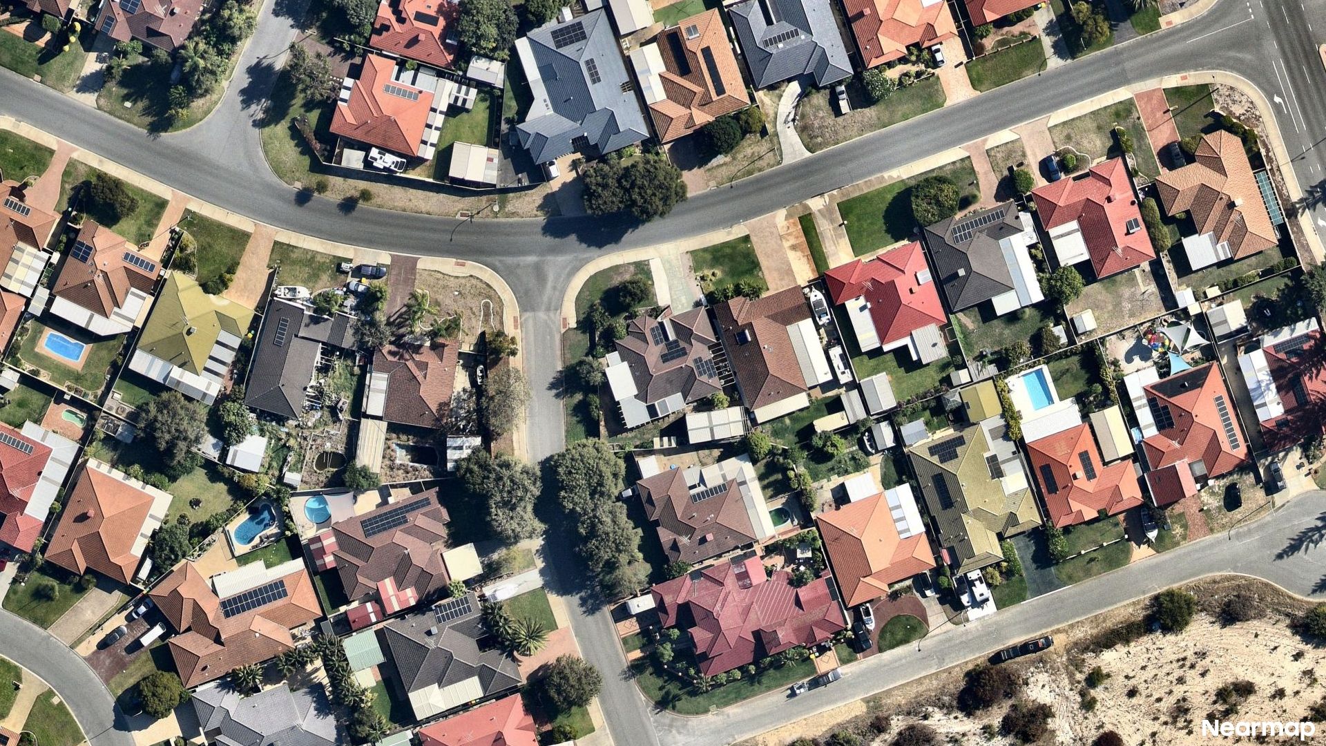 Vertical aerial view