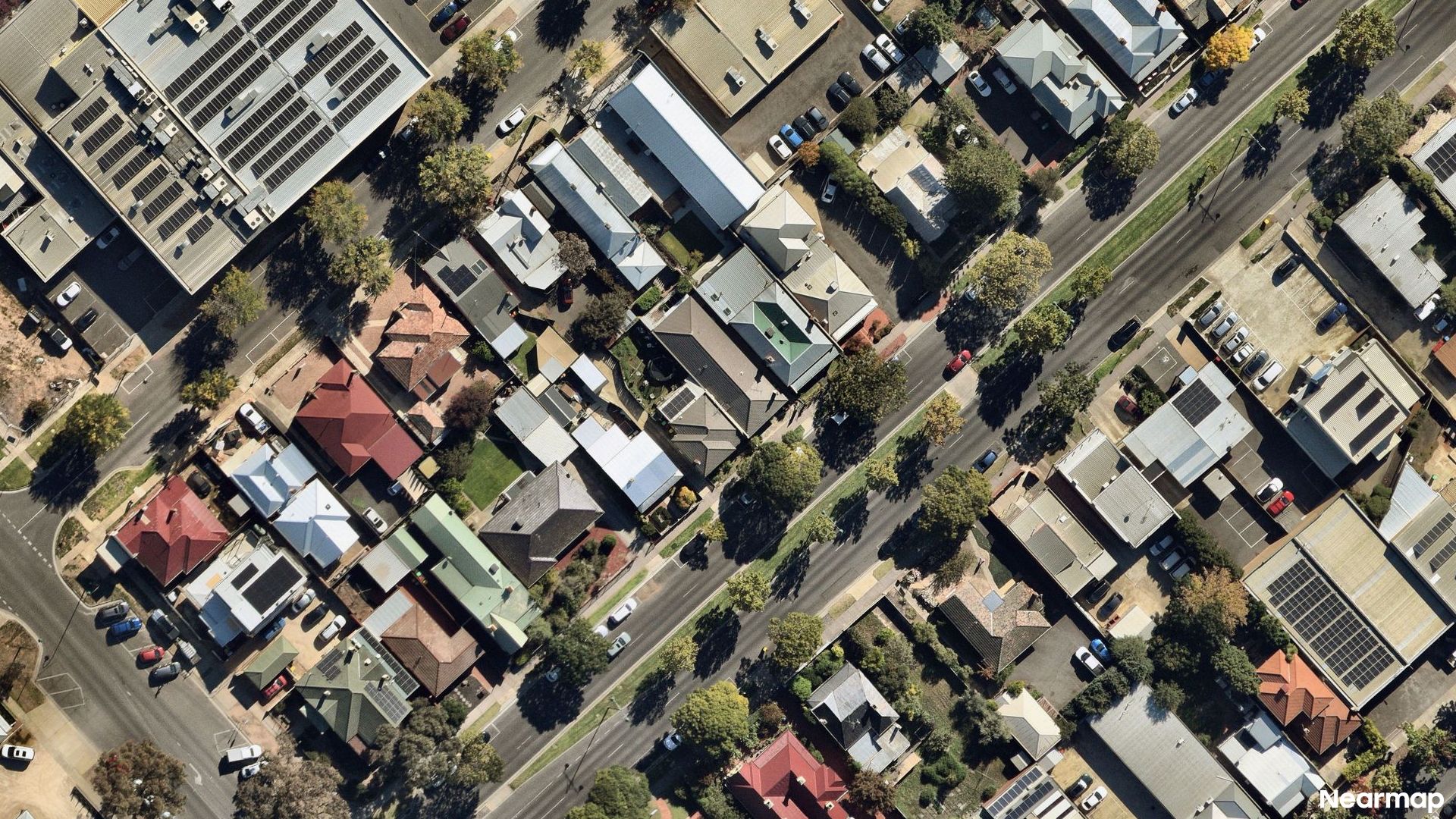 Vertical aerial view