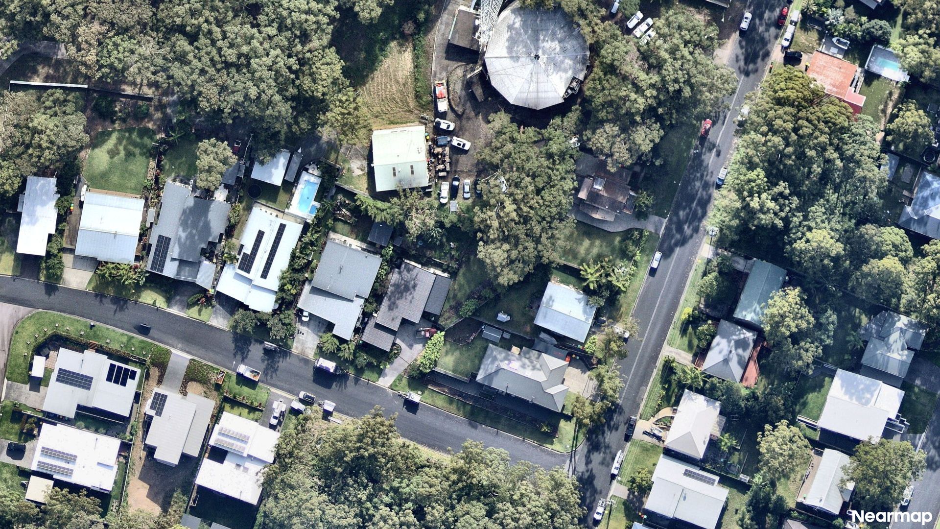 Vertical aerial view