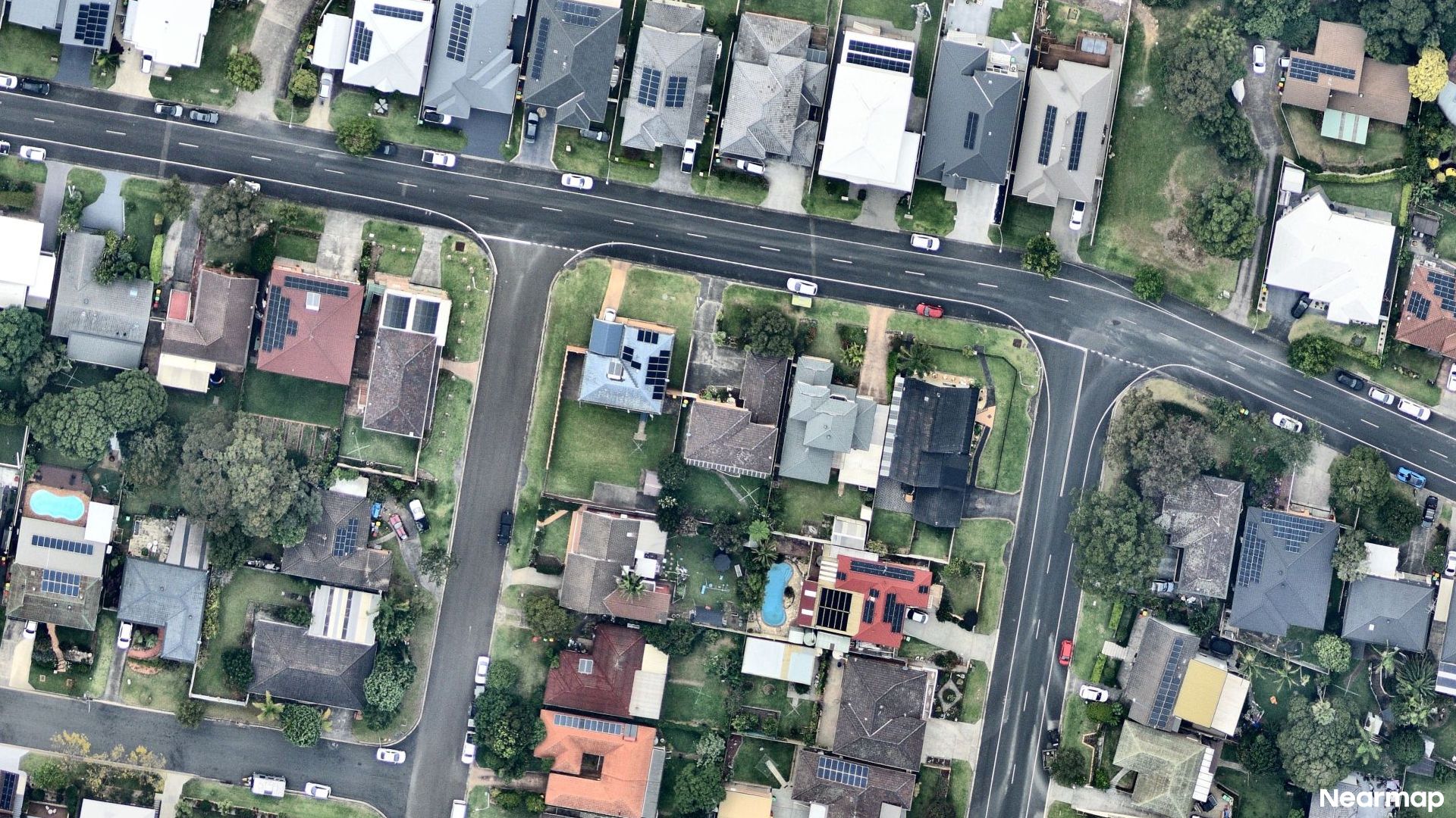Vertical aerial view