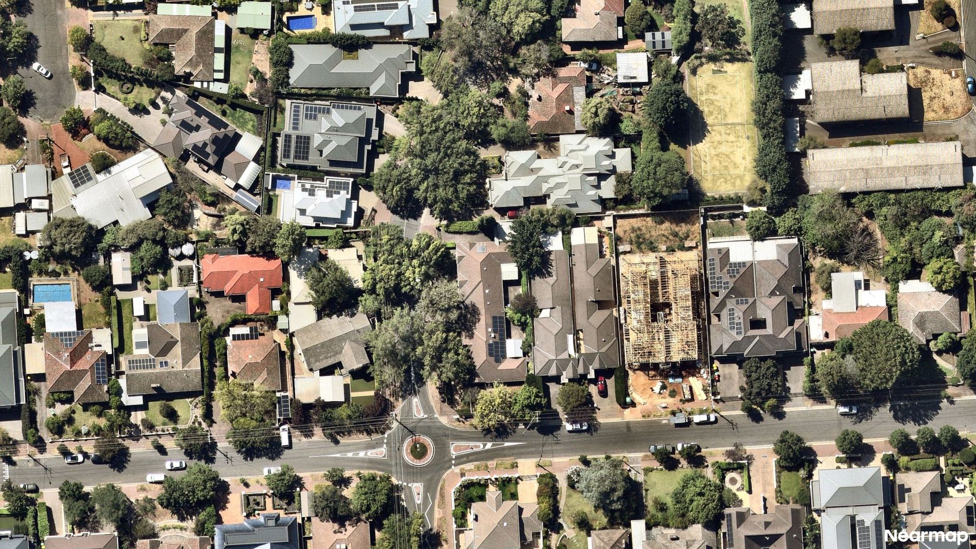 Vertical aerial view