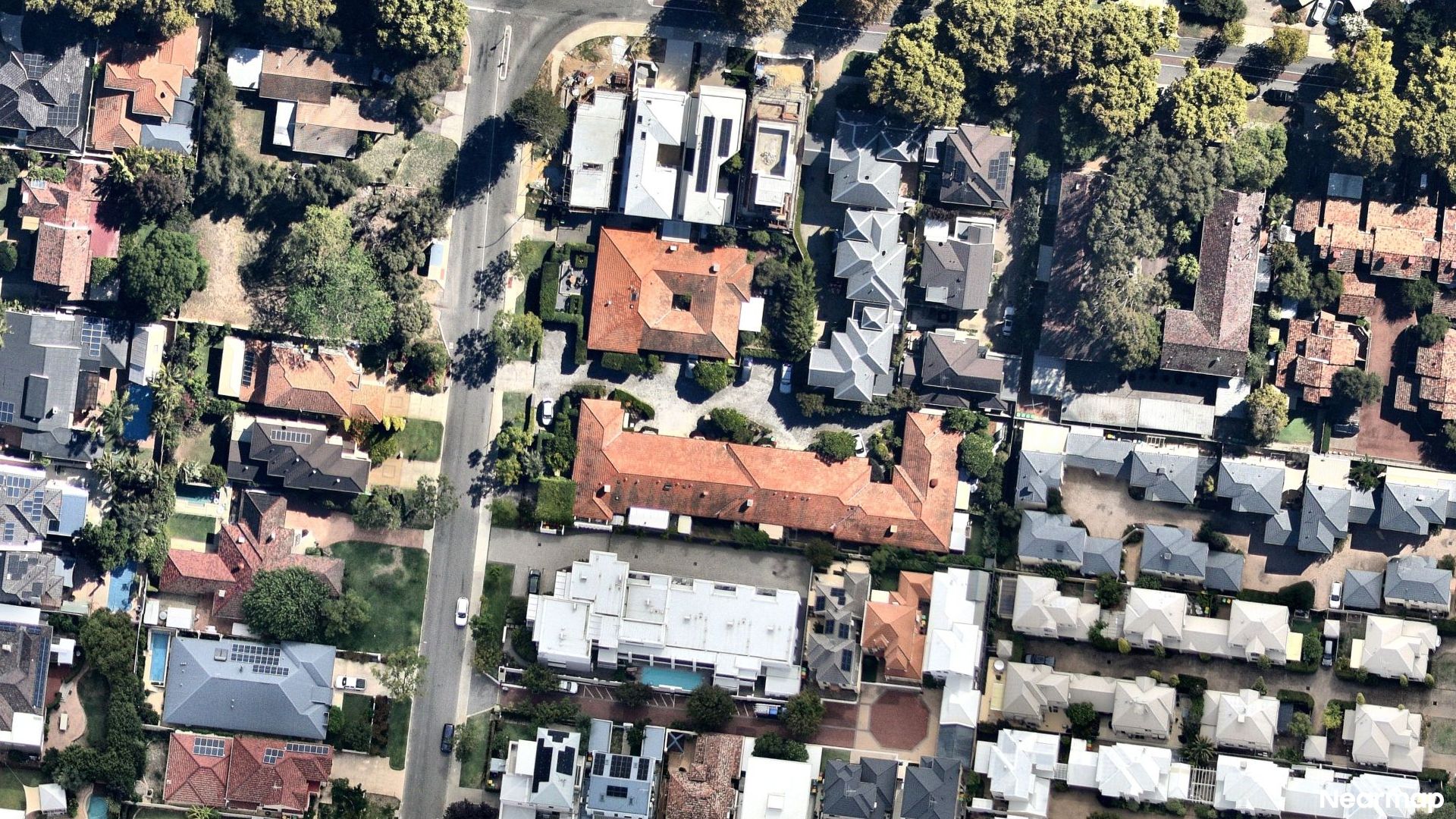 Vertical aerial view