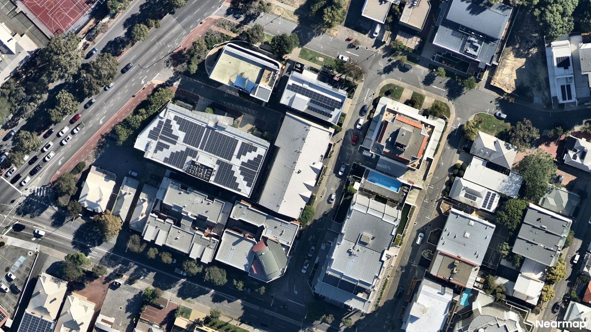 Vertical aerial view