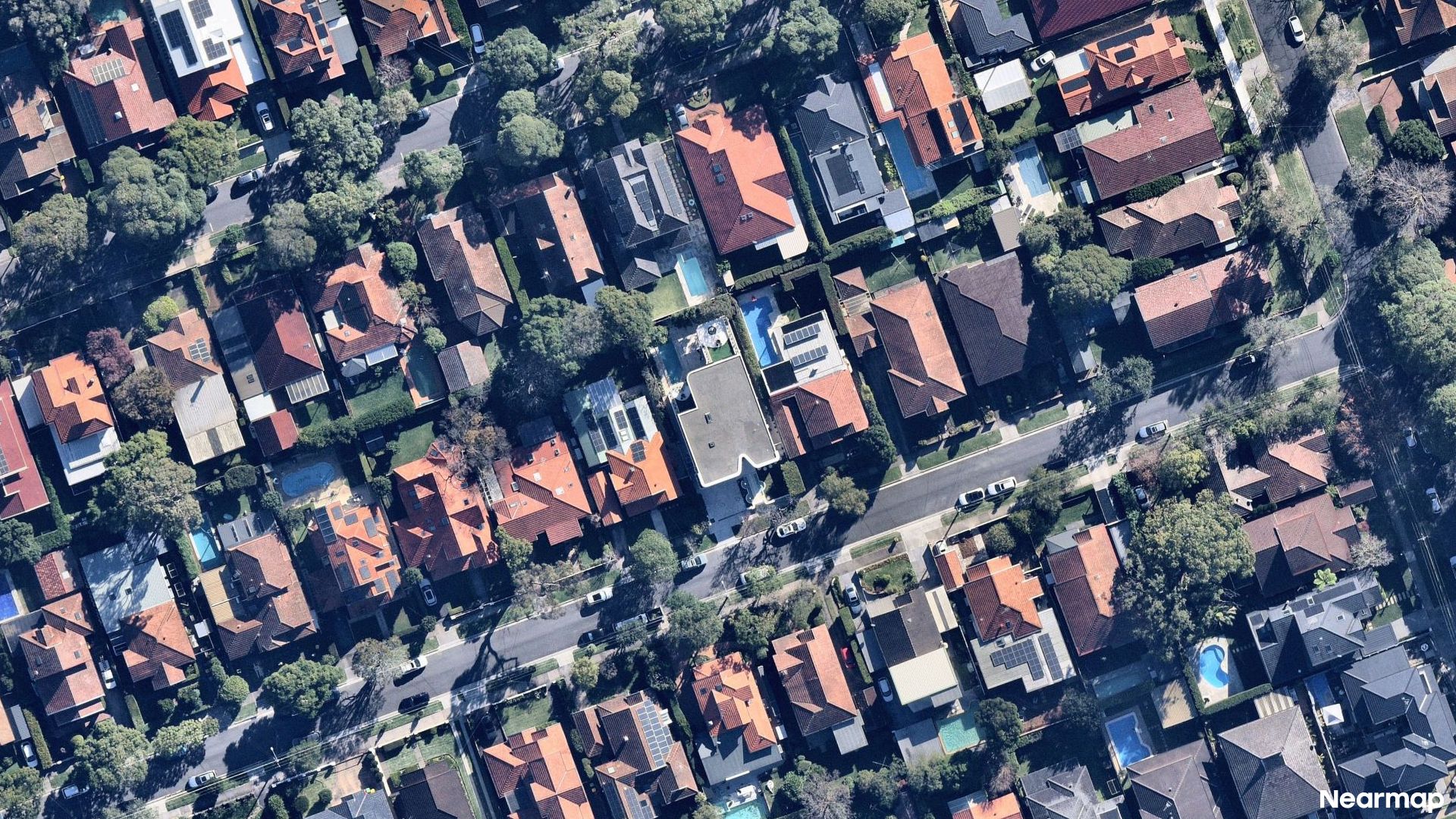 Vertical aerial view