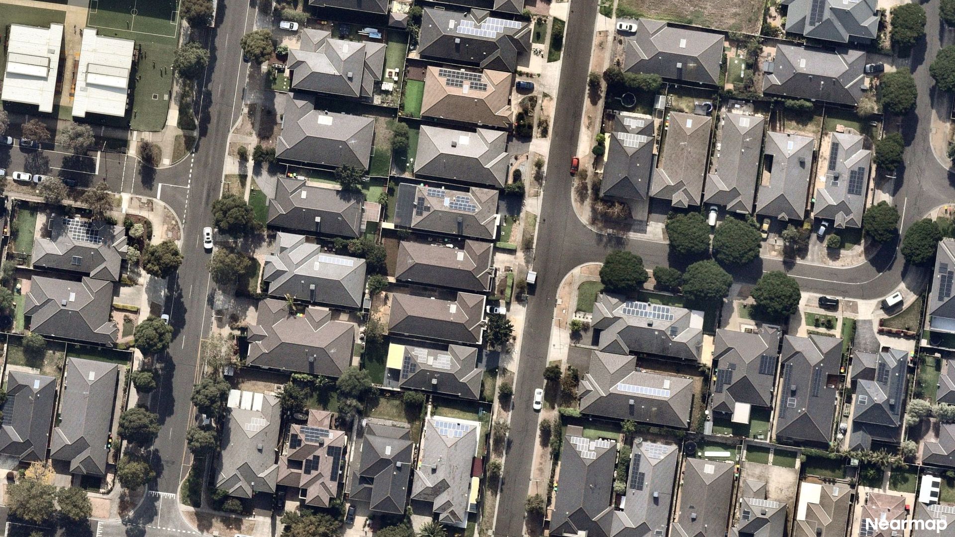 Vertical aerial view