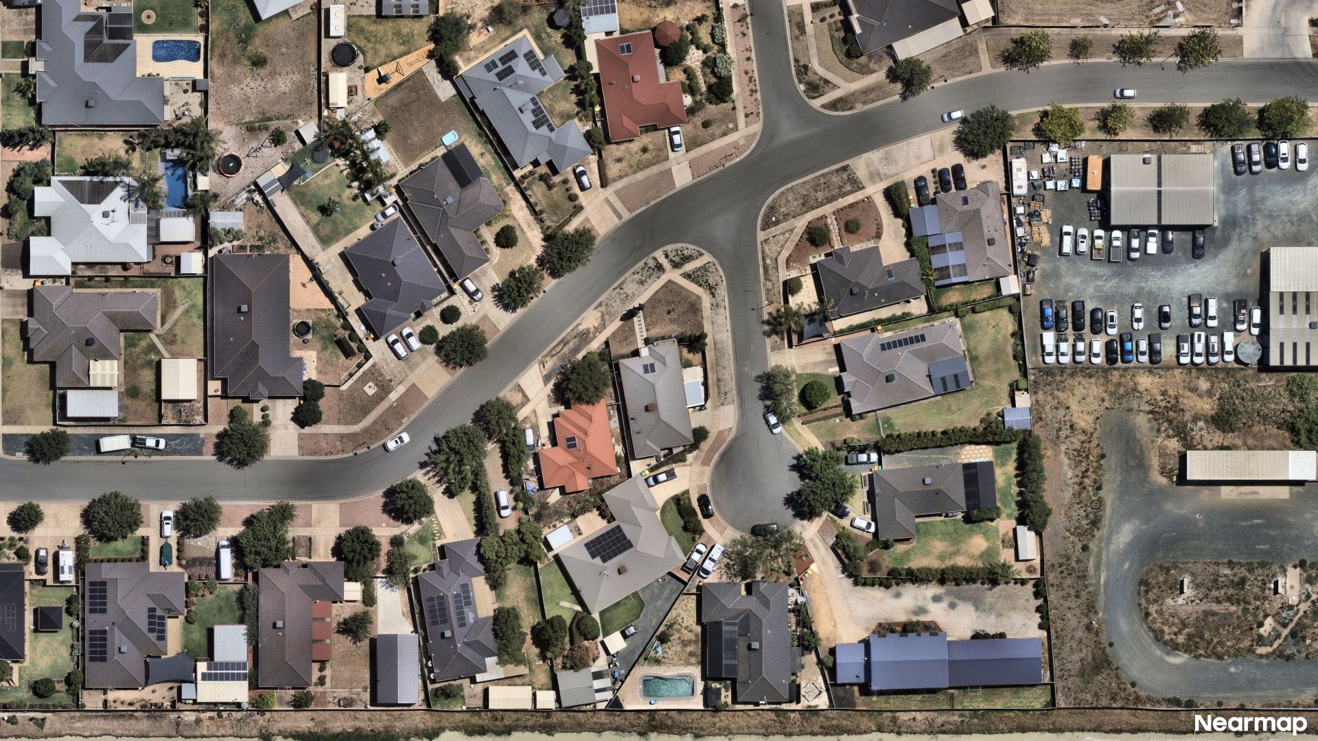 Vertical aerial view