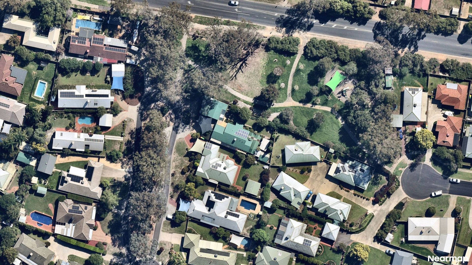 Vertical aerial view
