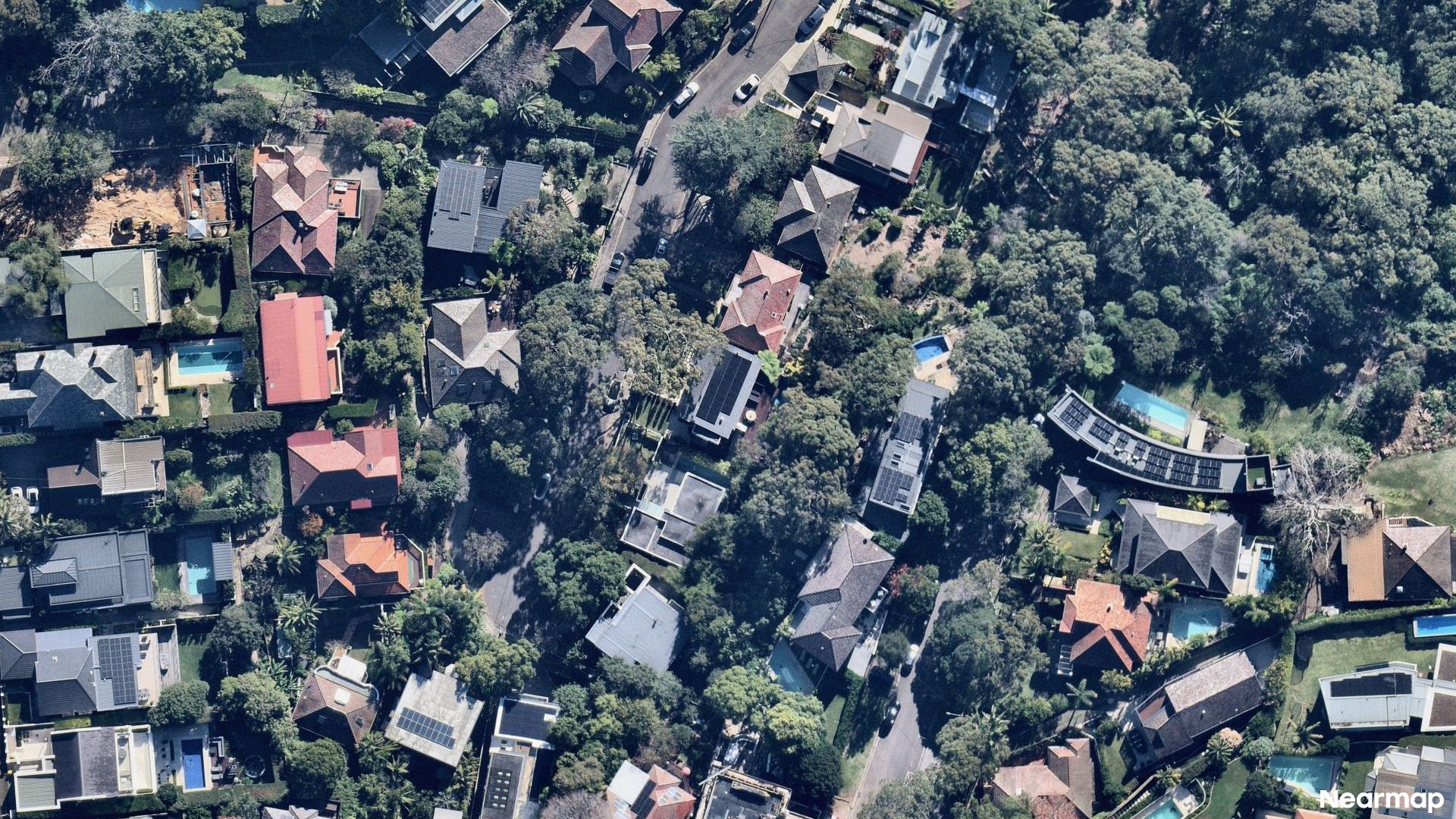 Vertical aerial view