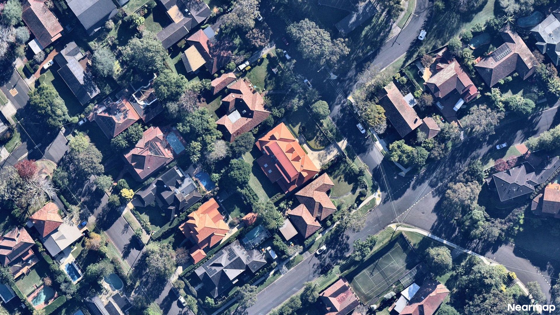 Vertical aerial view
