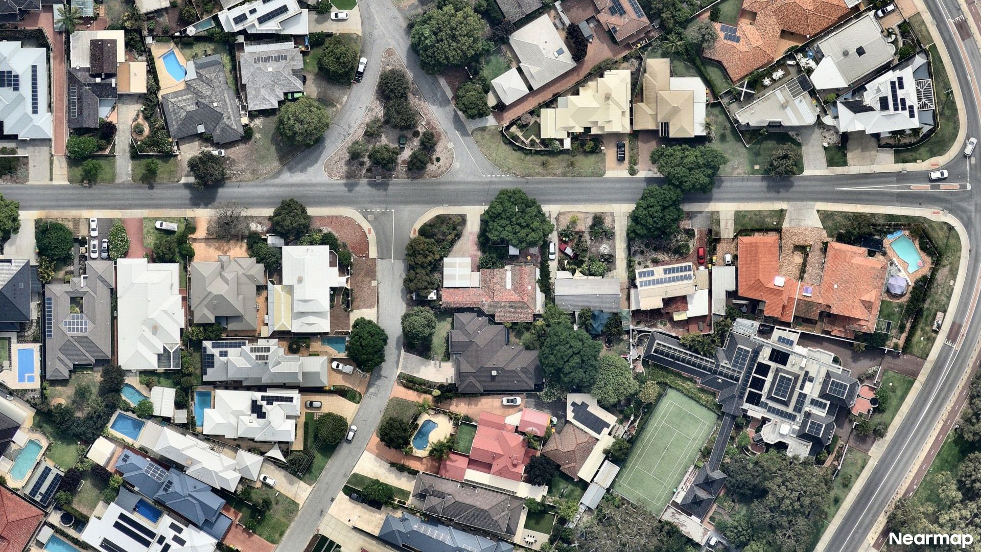 Vertical aerial view