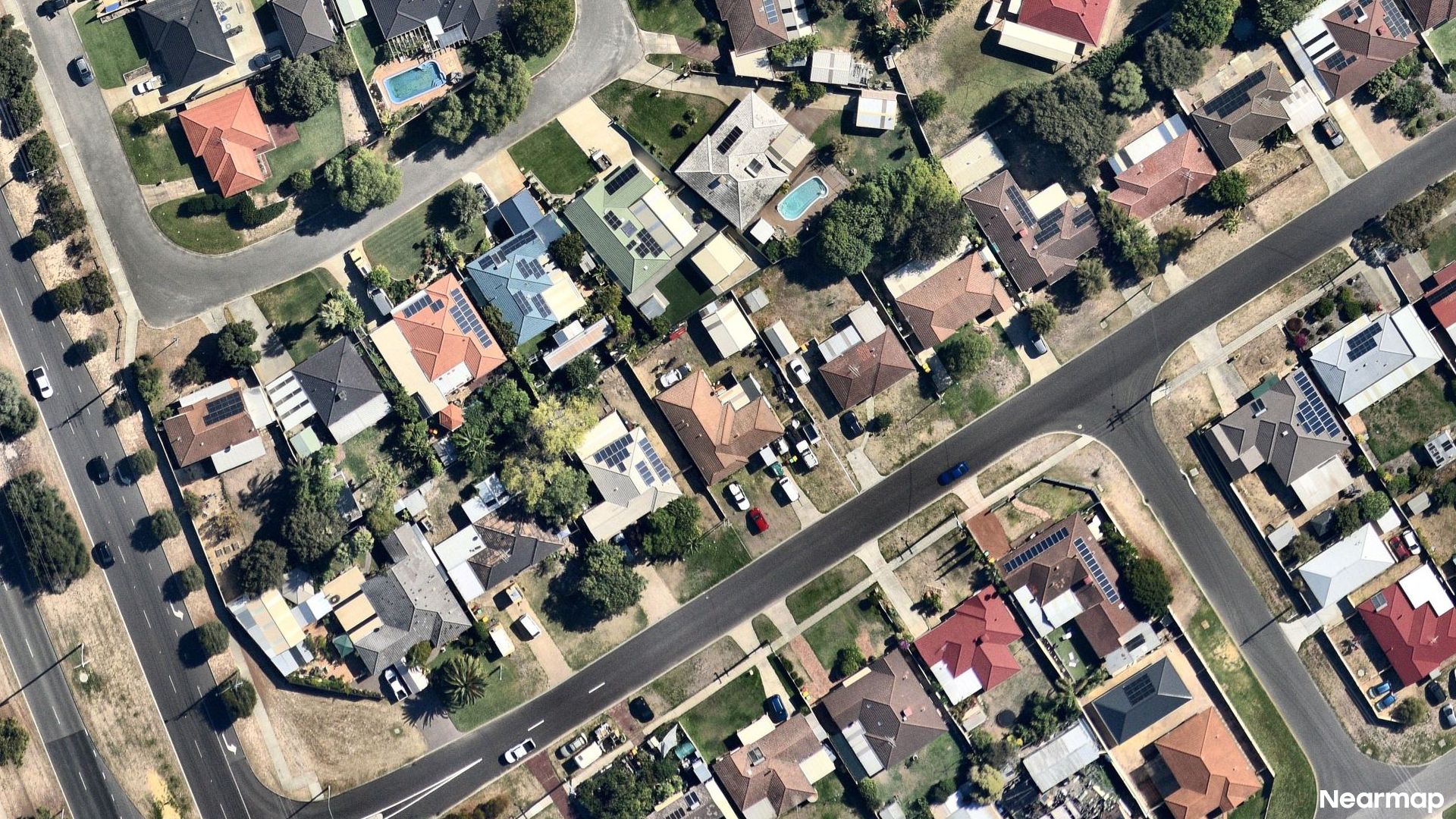 Vertical aerial view