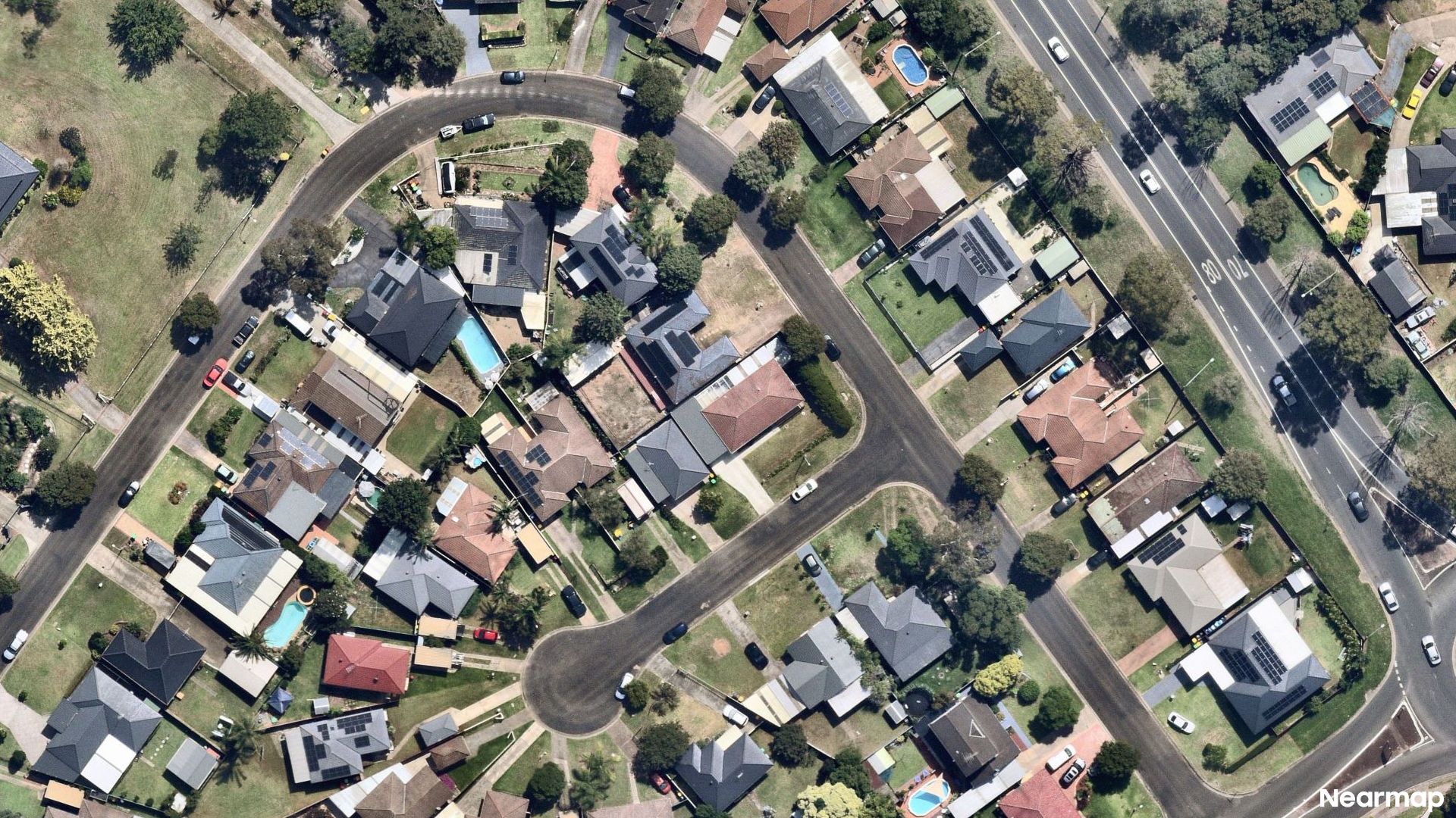 Vertical aerial view