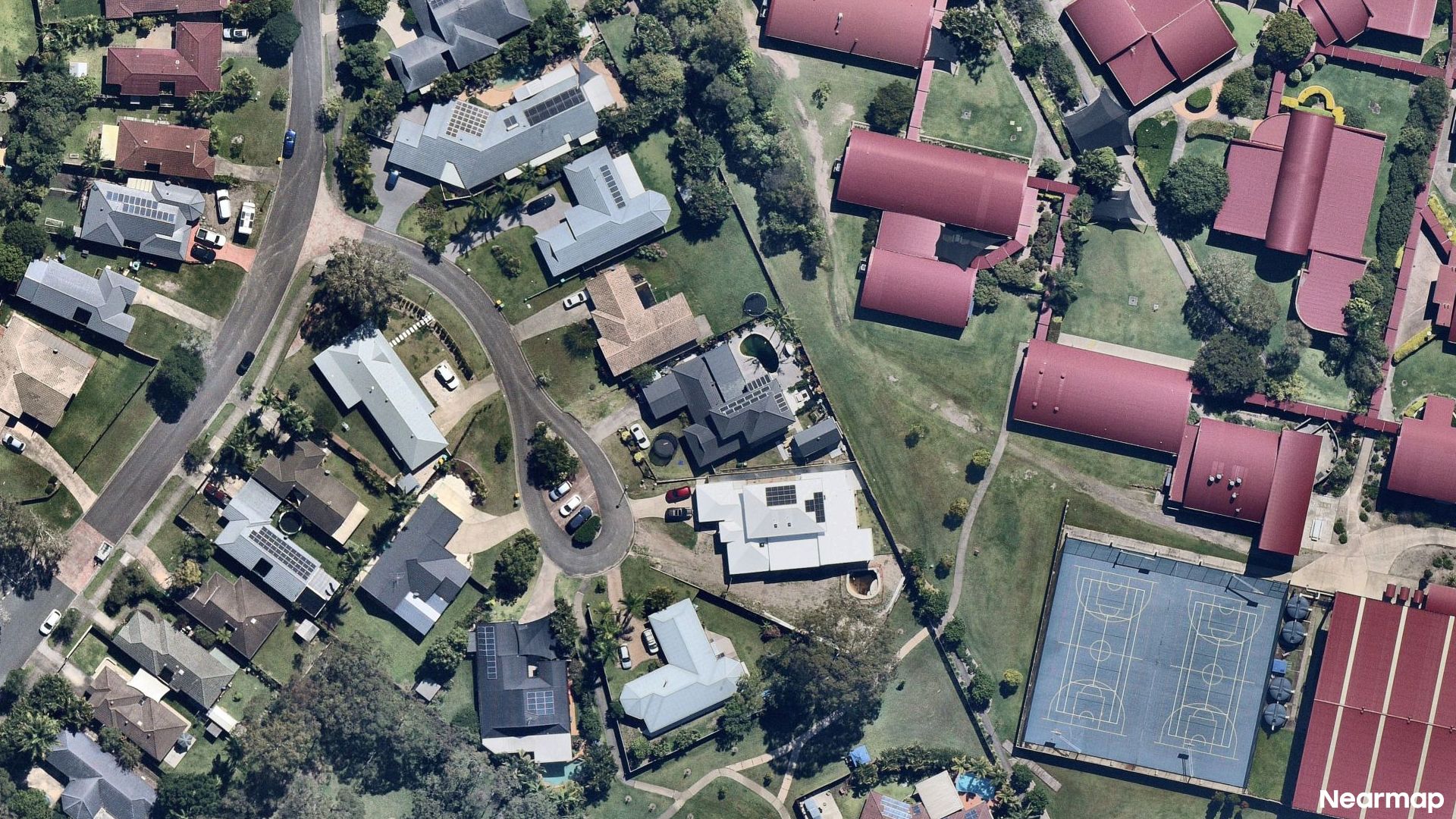 Vertical aerial view