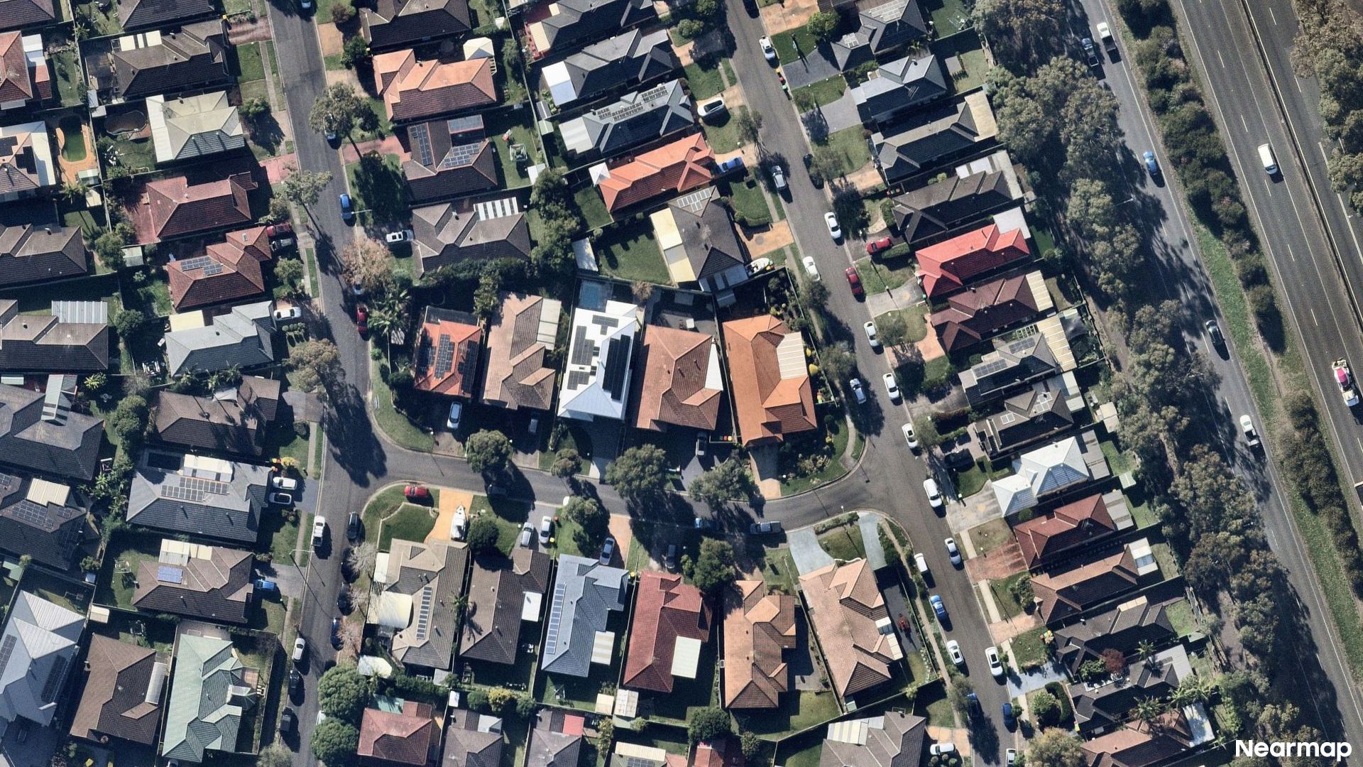 Vertical aerial view