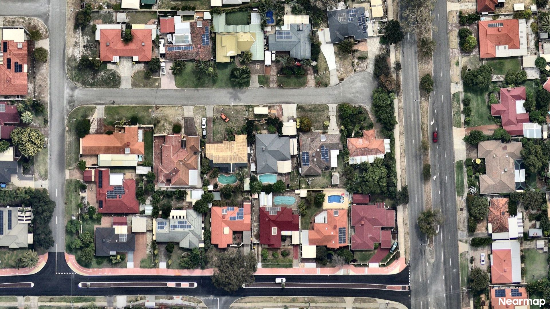 Vertical aerial view
