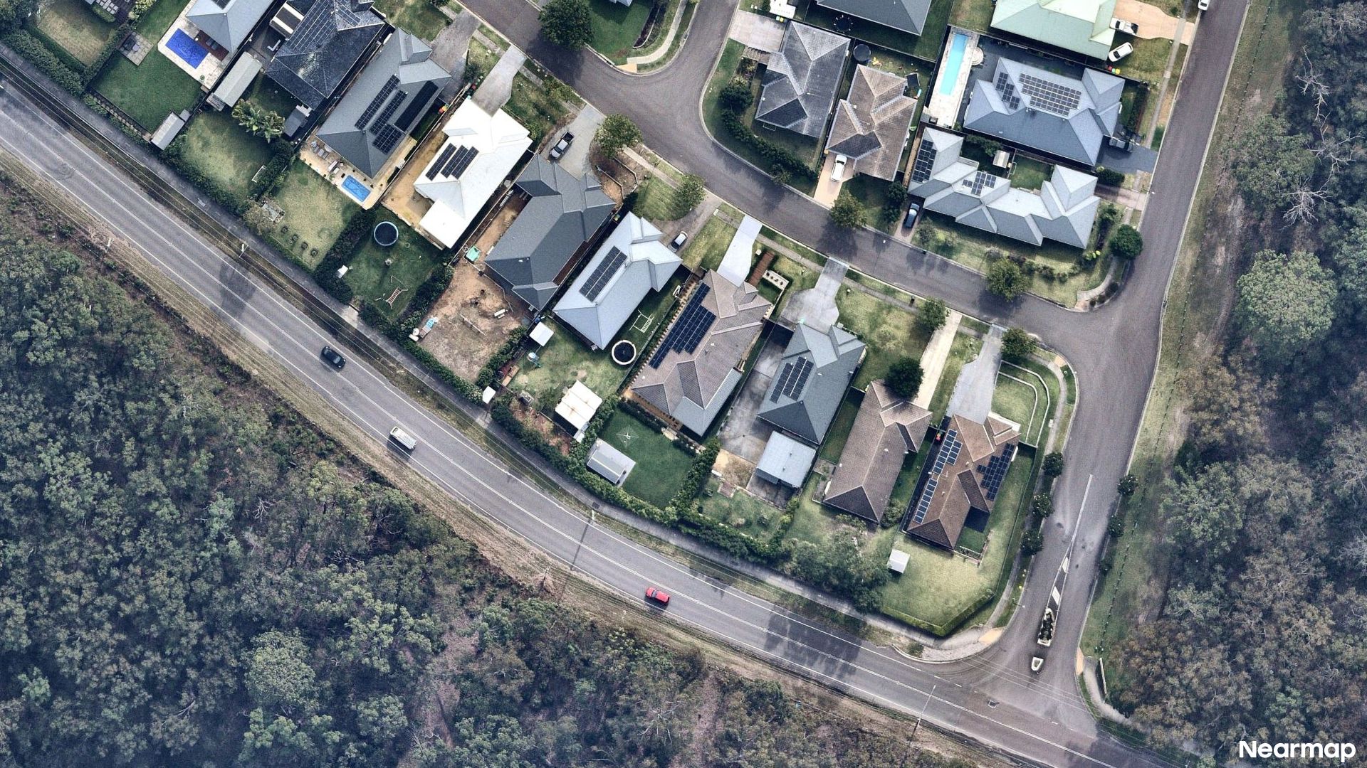 Vertical aerial view
