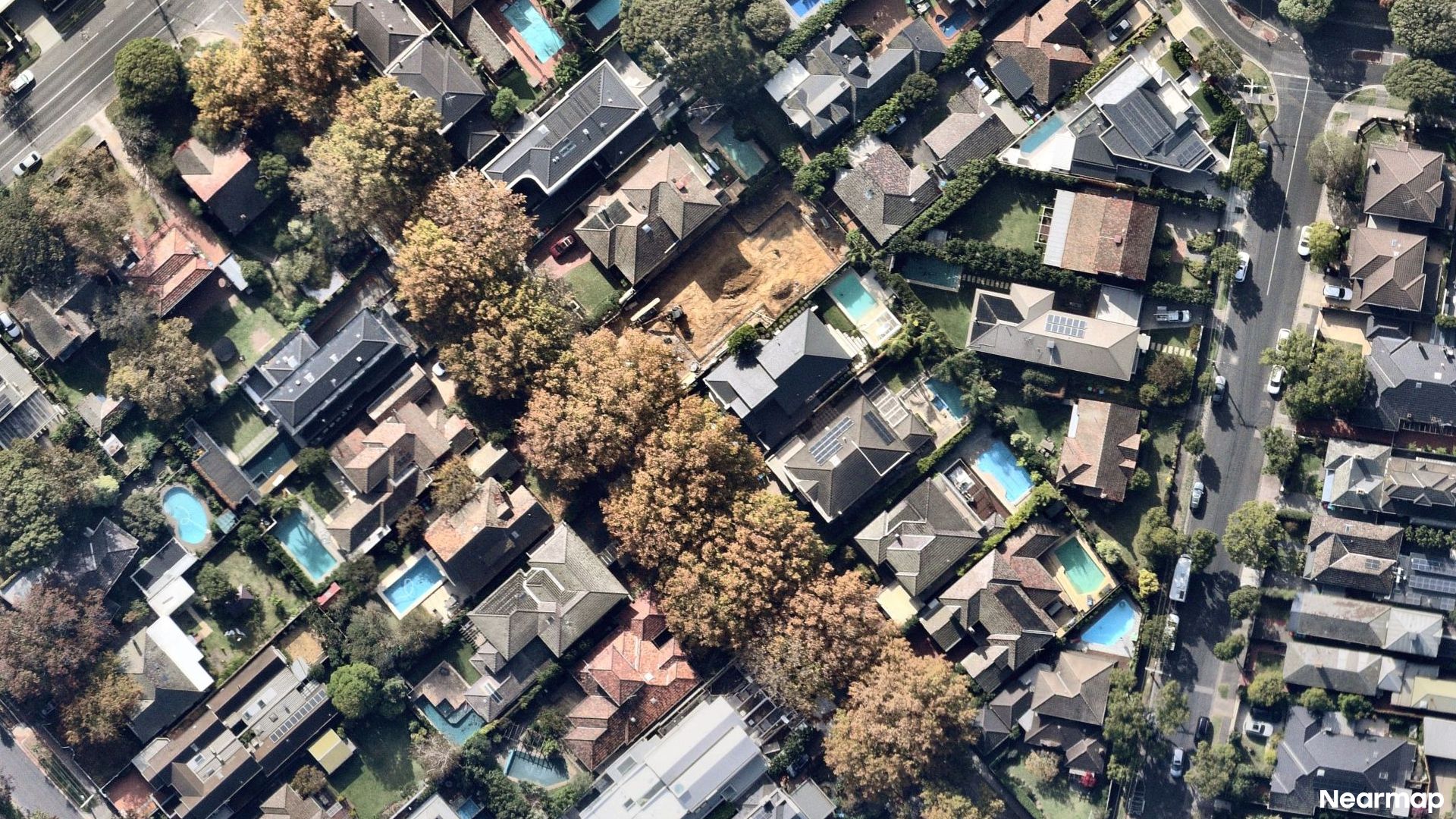 Vertical aerial view