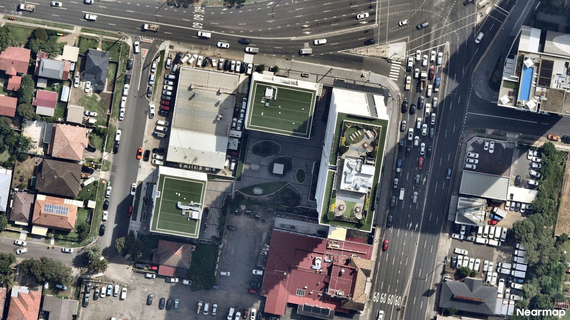 Vertical aerial view