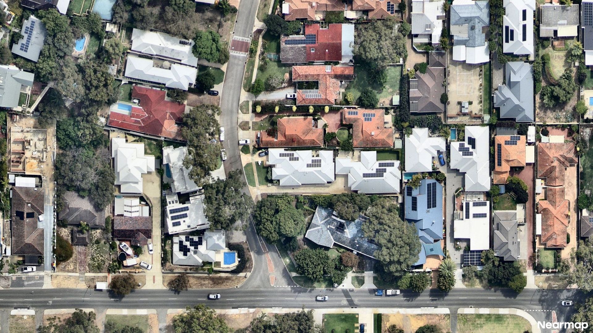 Vertical aerial view