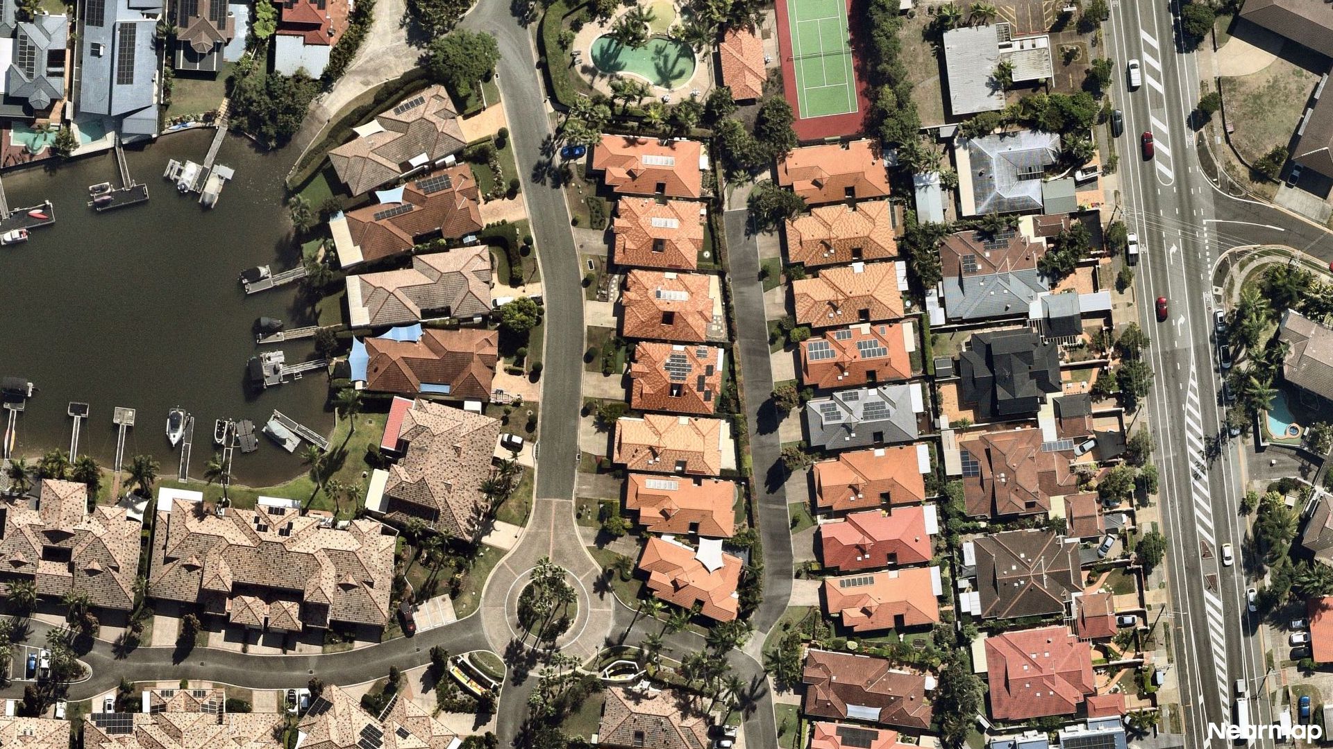 Vertical aerial view