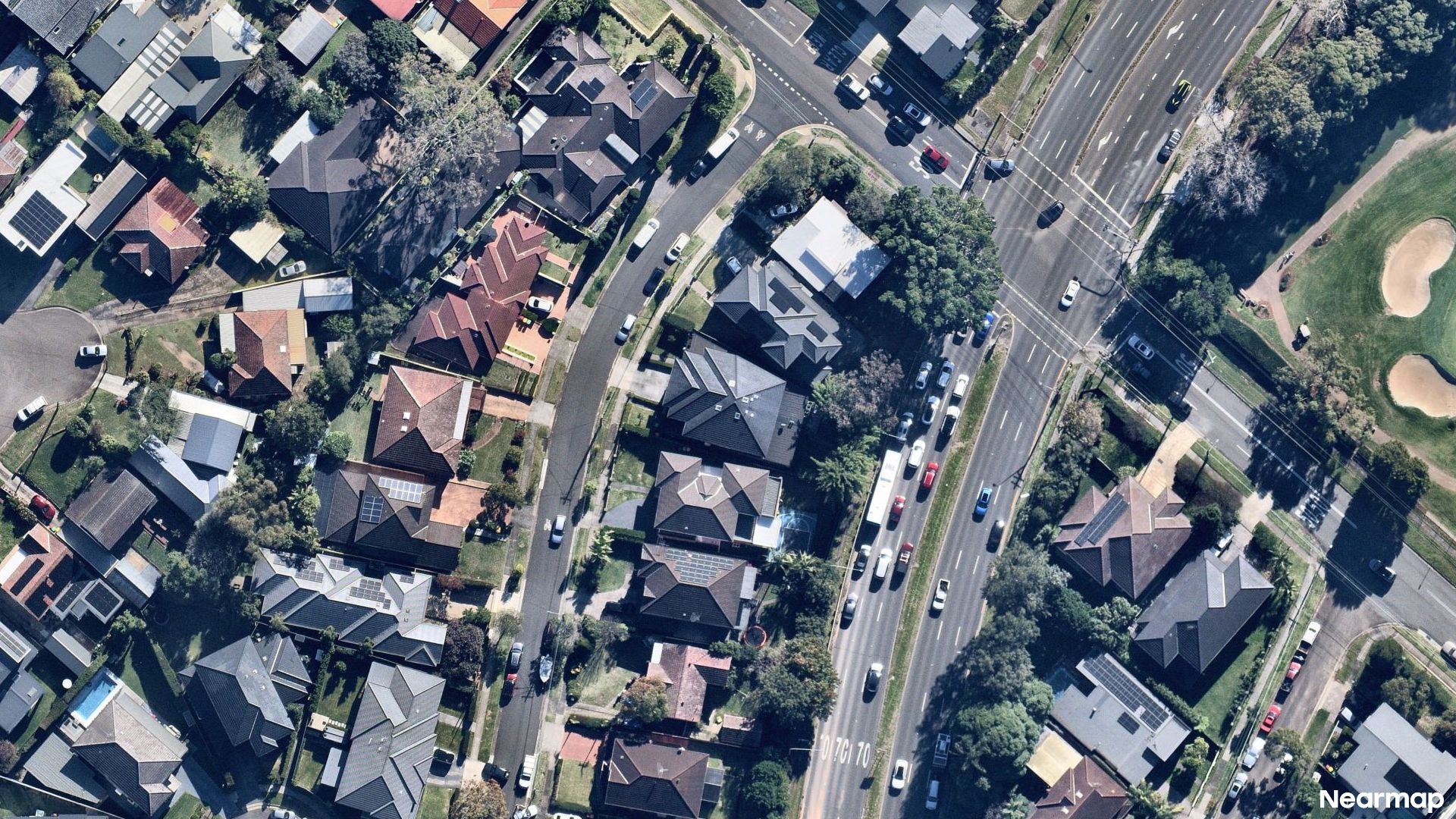 Vertical aerial view